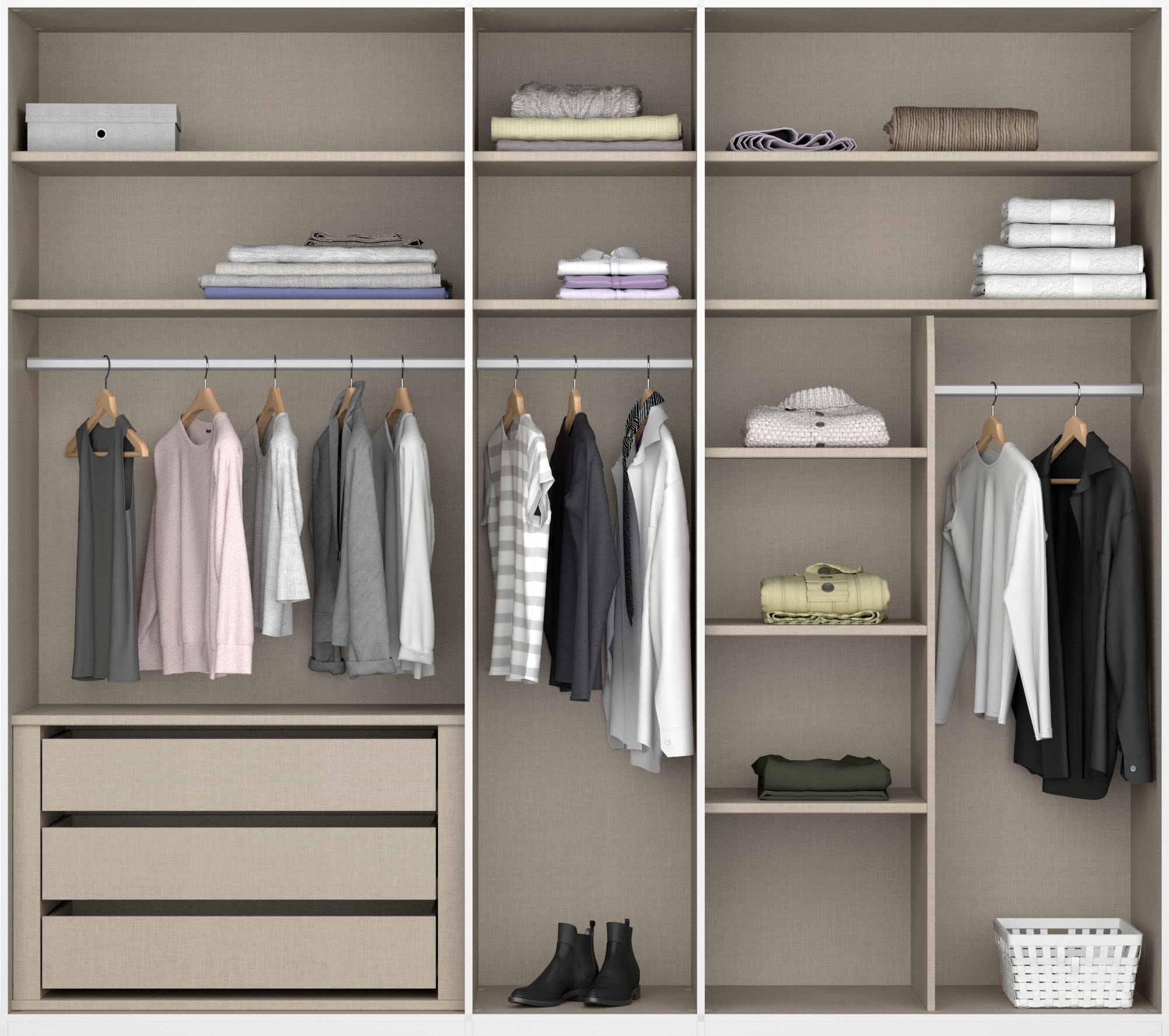 rauch Drehtürenschrank »Purisma« Kleiderschrank Schlafzimmerschrank Schrank, mit umfangreicher Innenausstattung