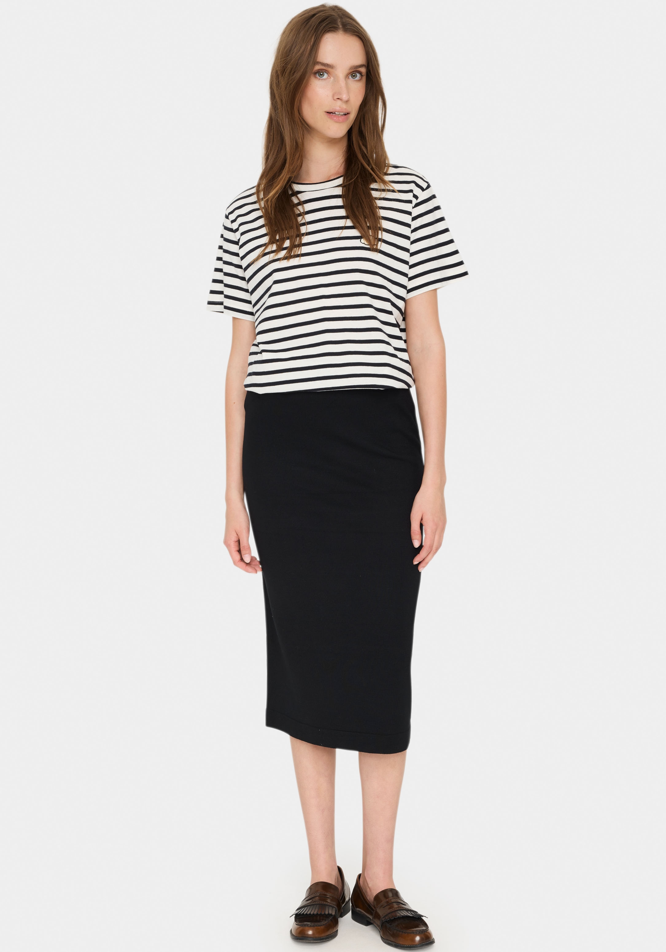 Saint Tropez T-Shirt »GanikaSZ T-Shirt«, mit kleiner Stickerei