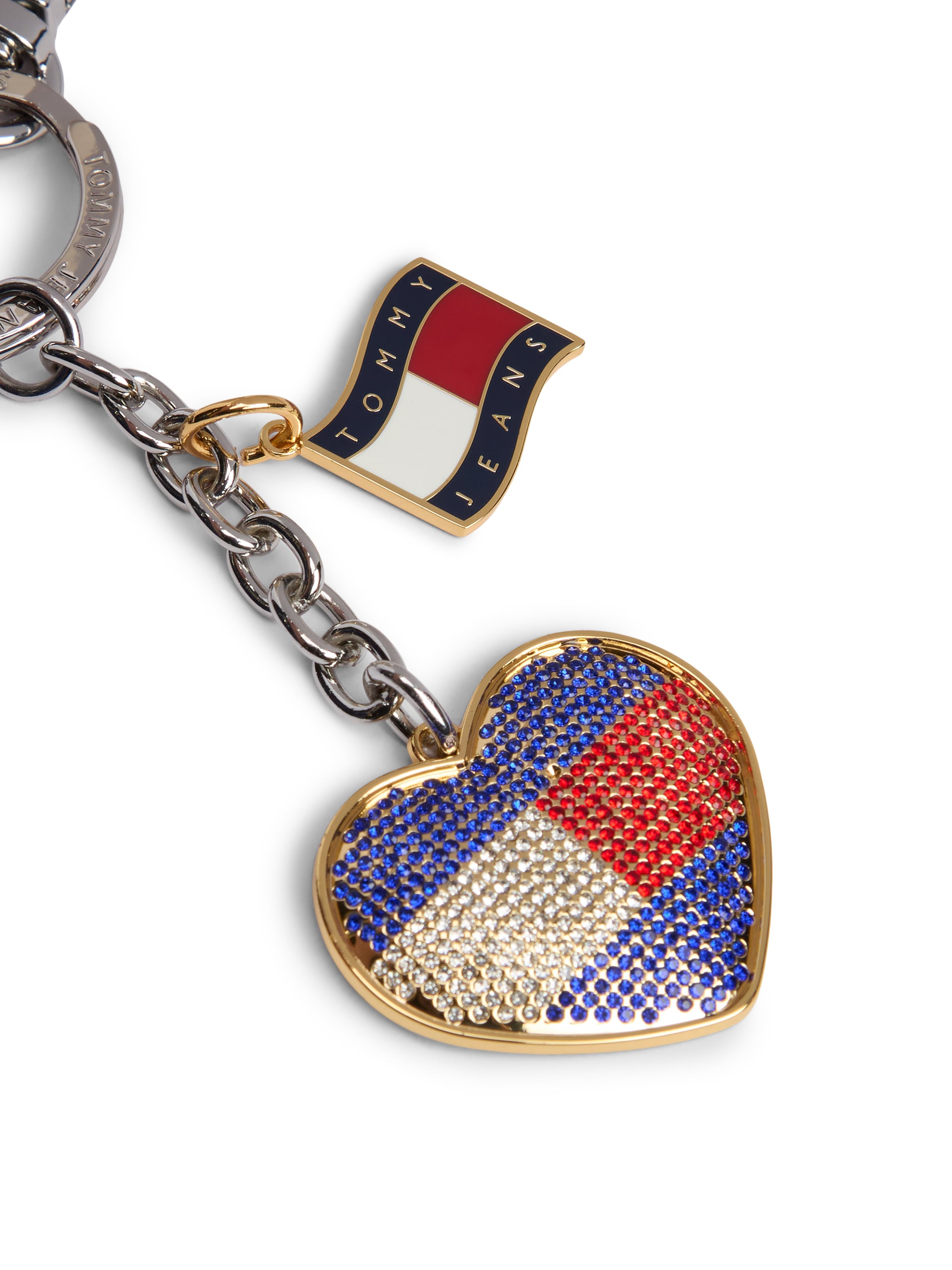 Tommy Jeans Taschenanhänger »TJW BODEGA POMPOM HEART CHARM« Schlüsselanhänger, Bag Charmm mit Karabiner