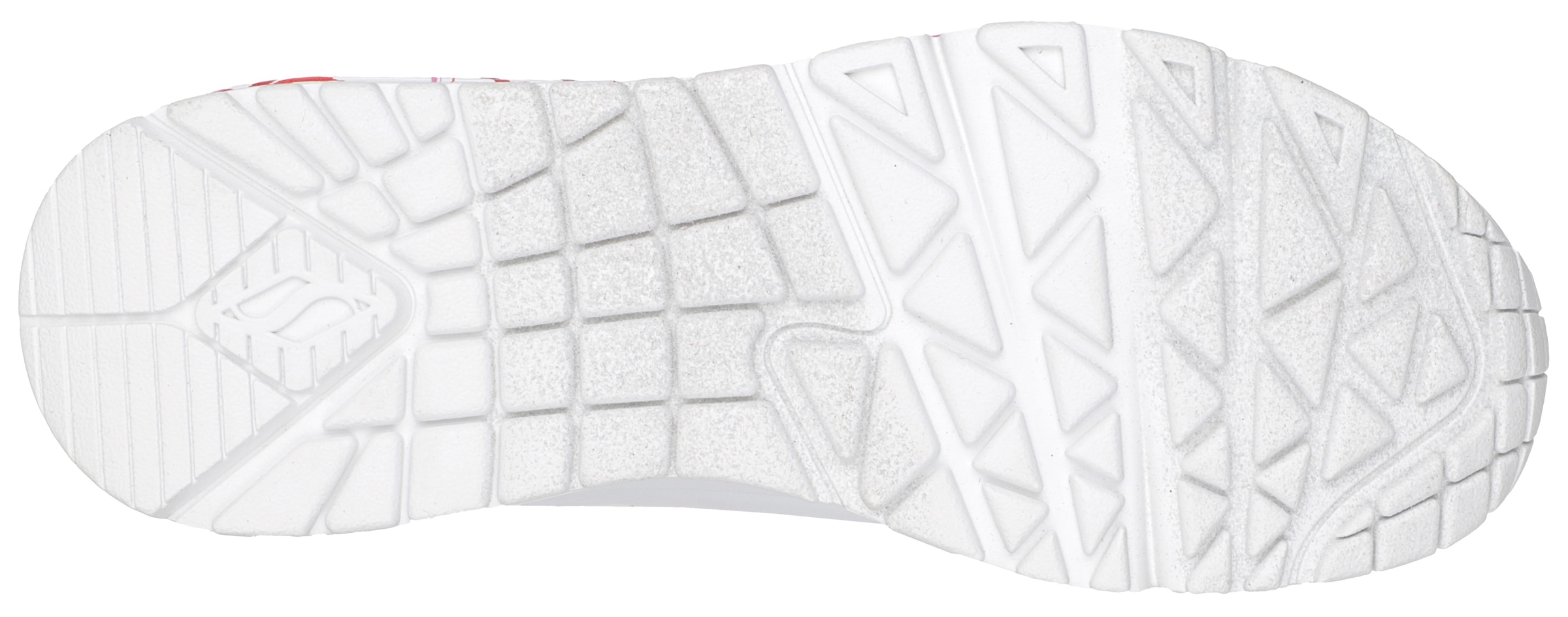 Skechers Wedgesneaker »UNO-SPREAD THE LOVE«, Freizeitschuh, Halbschuh, Schnürschuh mit coolem Graffiti-Print