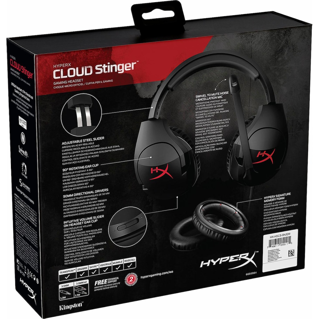 HyperX Gaming-Headset »Cloud Stinger«, Rauschunterdrückung