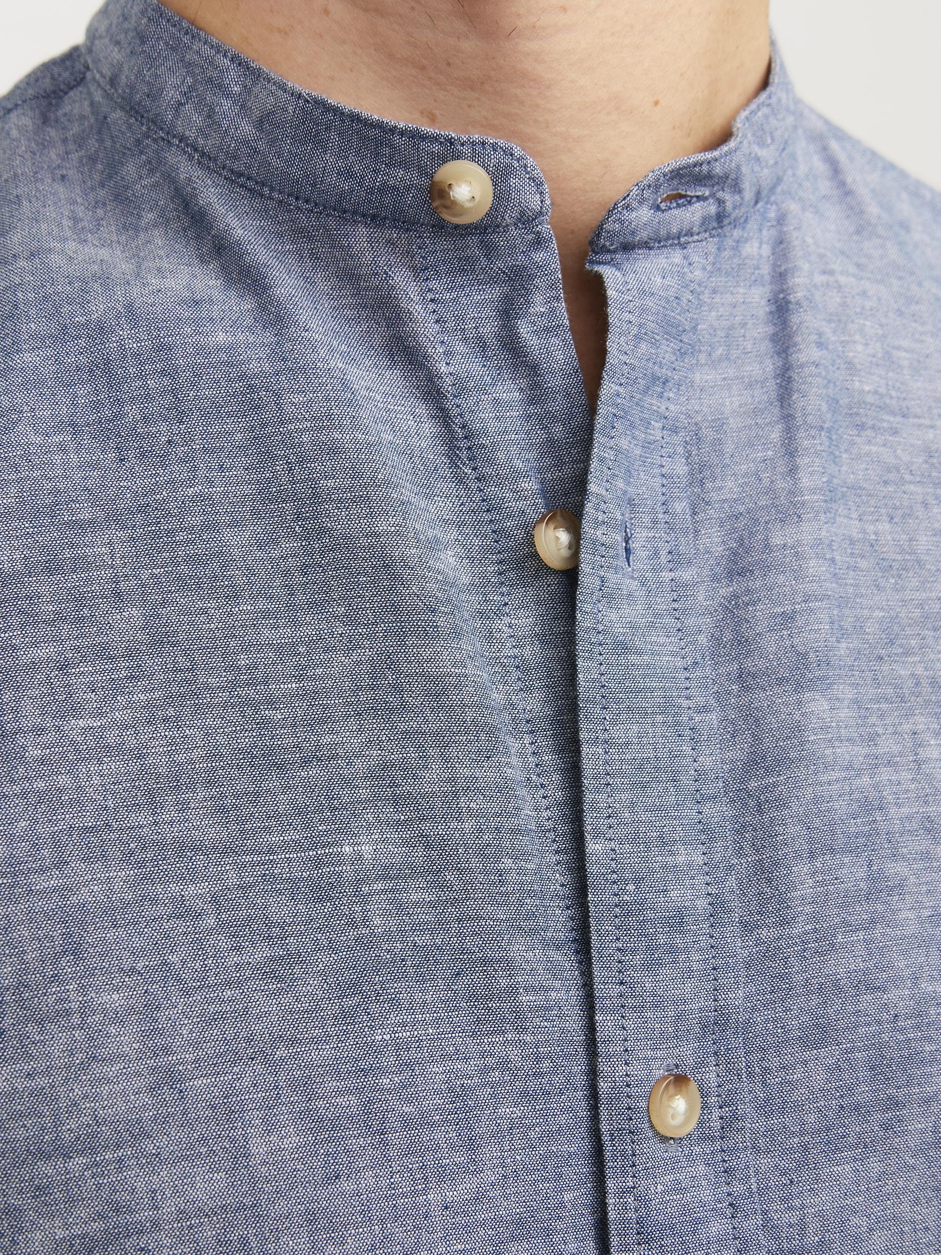 Jack & Jones Langarmhemd »JJESUMMER BAND LINEN BLEND SHIRT LS SN«