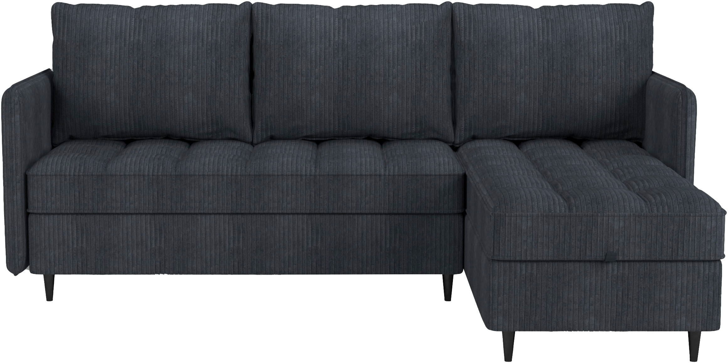 Dorel Home Ecksofa »LINDHUS, L-Form, verschiedene Stellvarianten, Loungesofa, Schlaf-Liege«, Wohnlandschaft, mit Recamiere, großer Bettkasten, Cord, Chenille