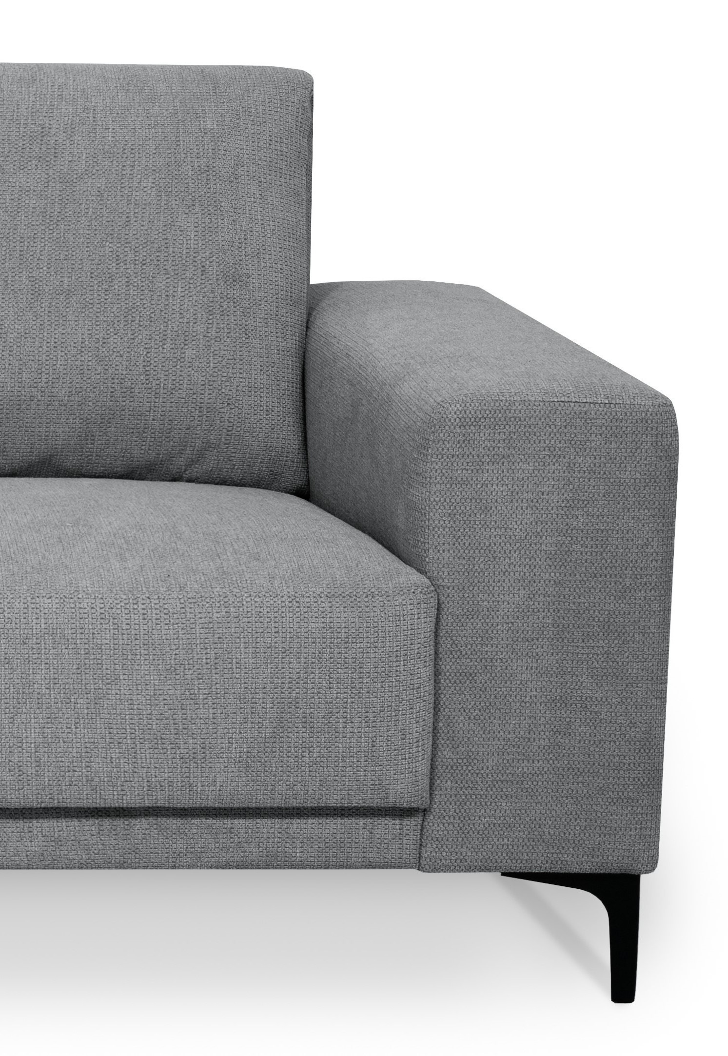 Places of Style Ecksofa »Xander, L-Form,«, Breite 280 cm, Soft-Touch Chenille, schwarze Metallfüße