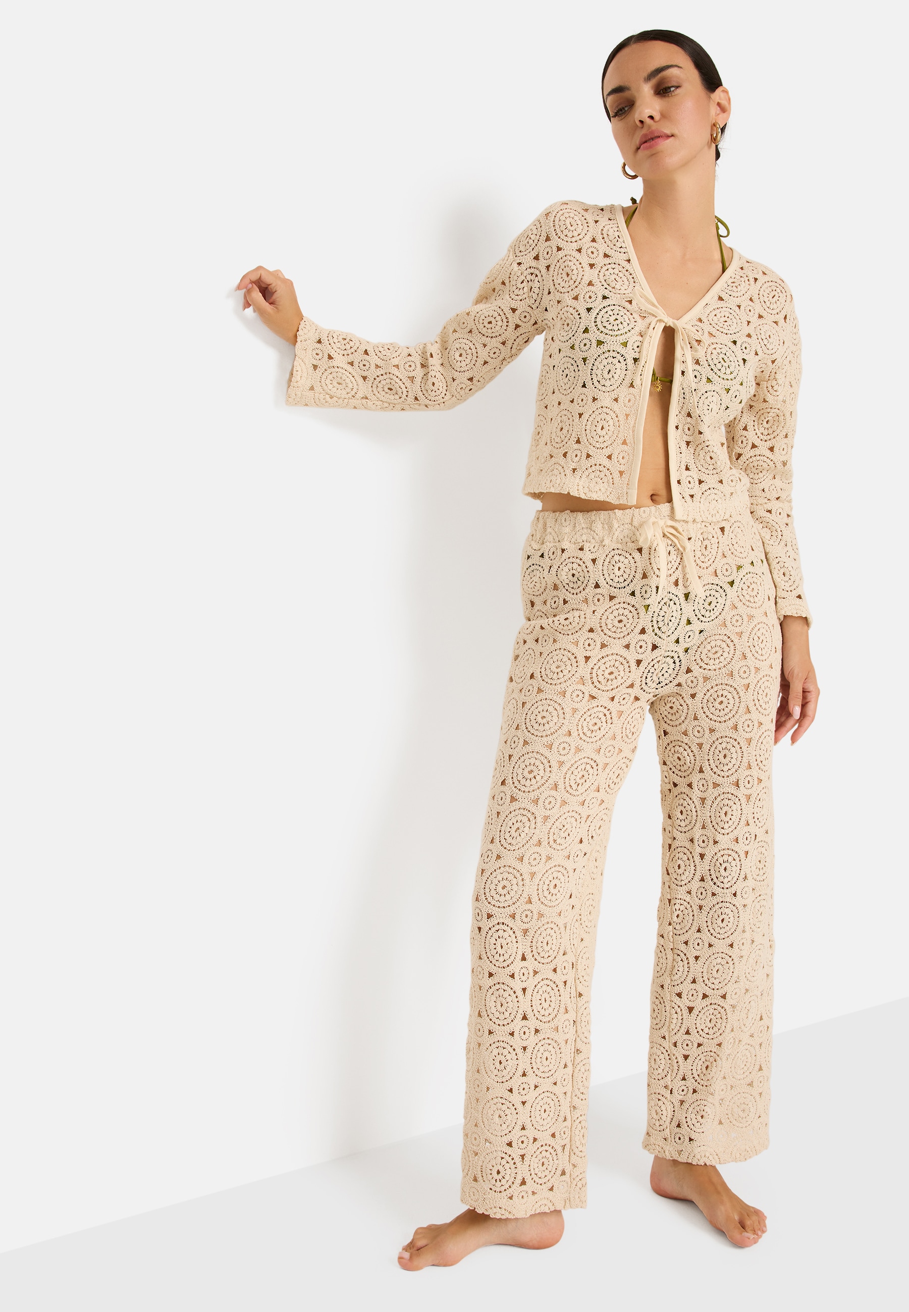 LSCN by LASCANA Strickjacke aus Häkelspitze