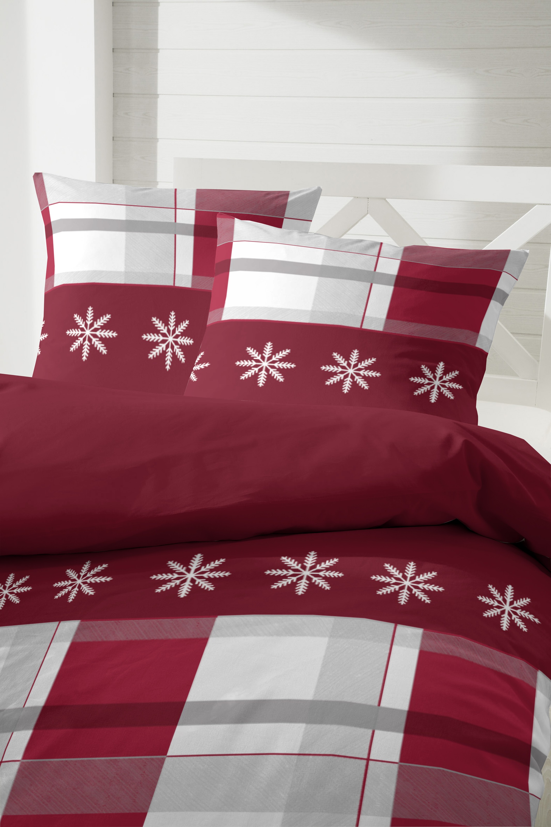 Primera Bettwäsche »Halbleinen-Bettwäsche« 3 tlg. mit Sternen