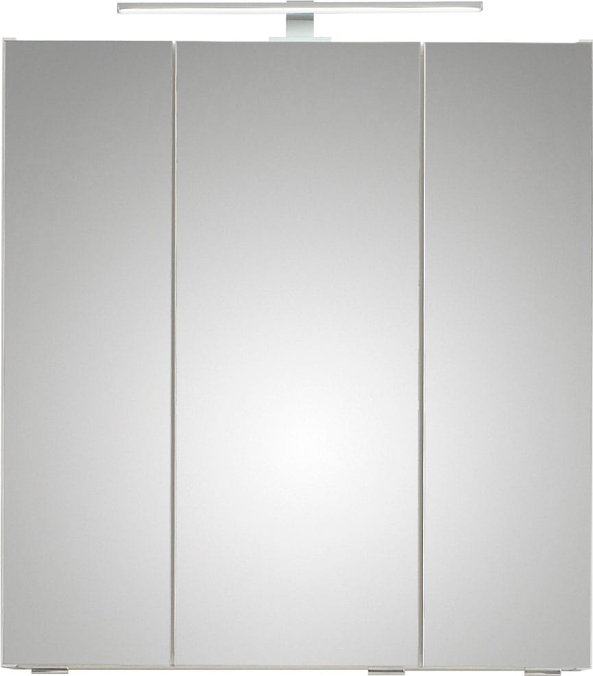 Saphir Badmöbel-Set »Quickset 2-teilig, Waschbeckenunterschrank mit LED-Spiegelschrank«, (4 St.), Waschplatz 65 cm breit, inkl. Türdämpfer, 5 Türen, ohne Waschbecken