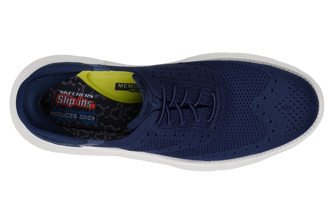 Skechers Slip-On Sneaker »GARZA-PALMA«, Budapester, Slipper, Business Schuh in veganer Verarbeitung