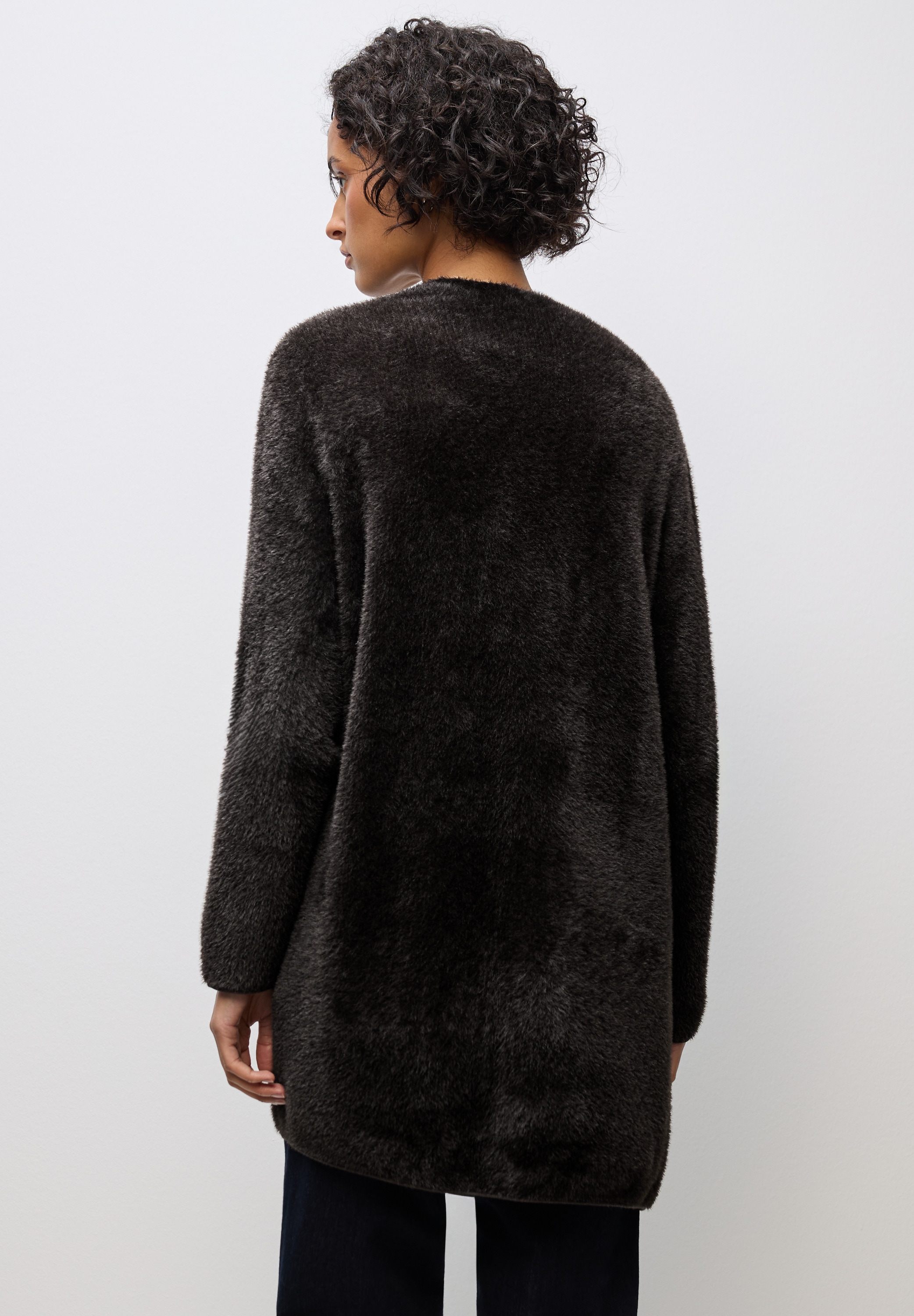 STREET ONE Cardigan lang und in Federgarn-Qualität, offen