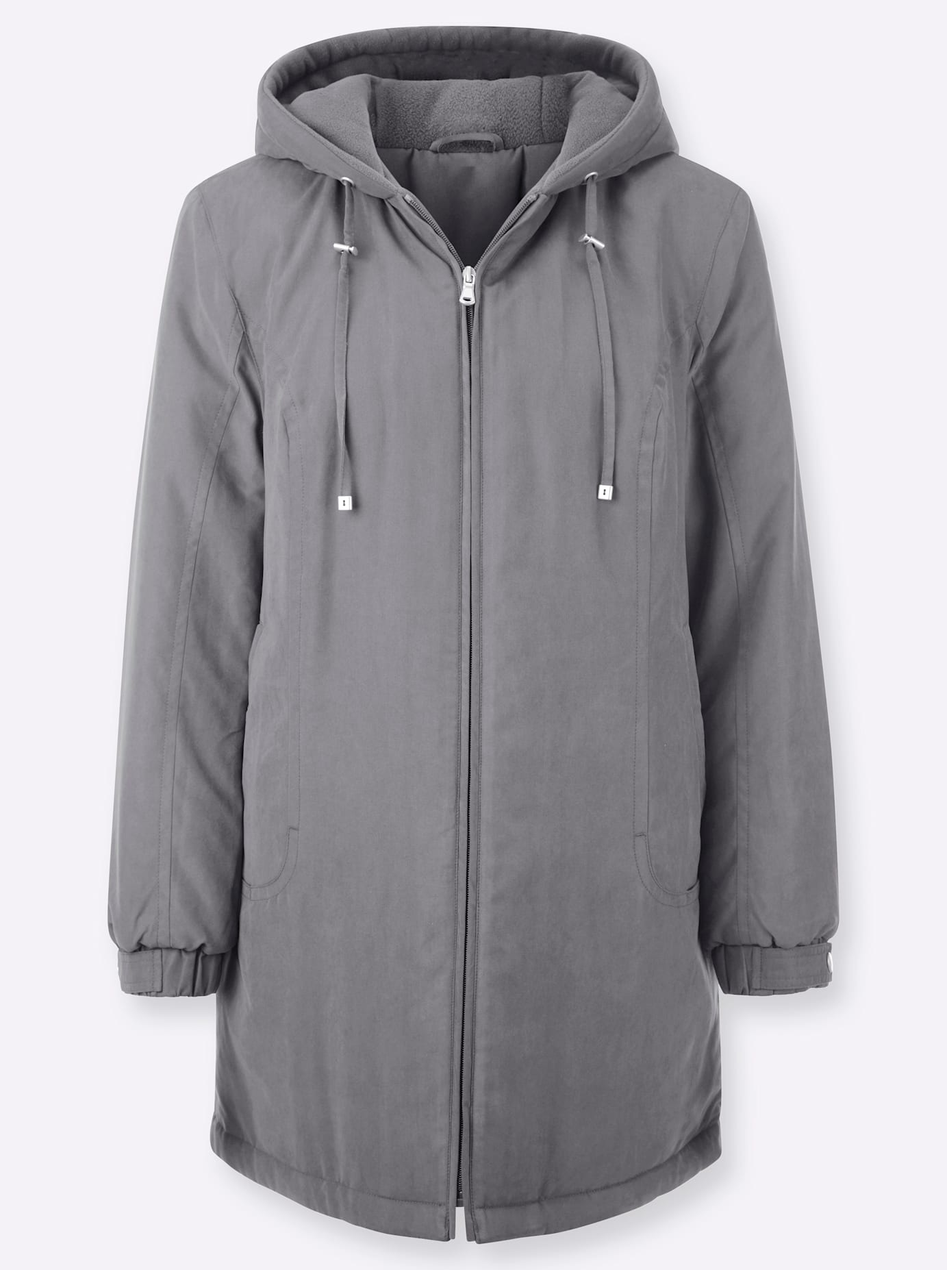 Classic Basics Langjacke, mit Kapuze