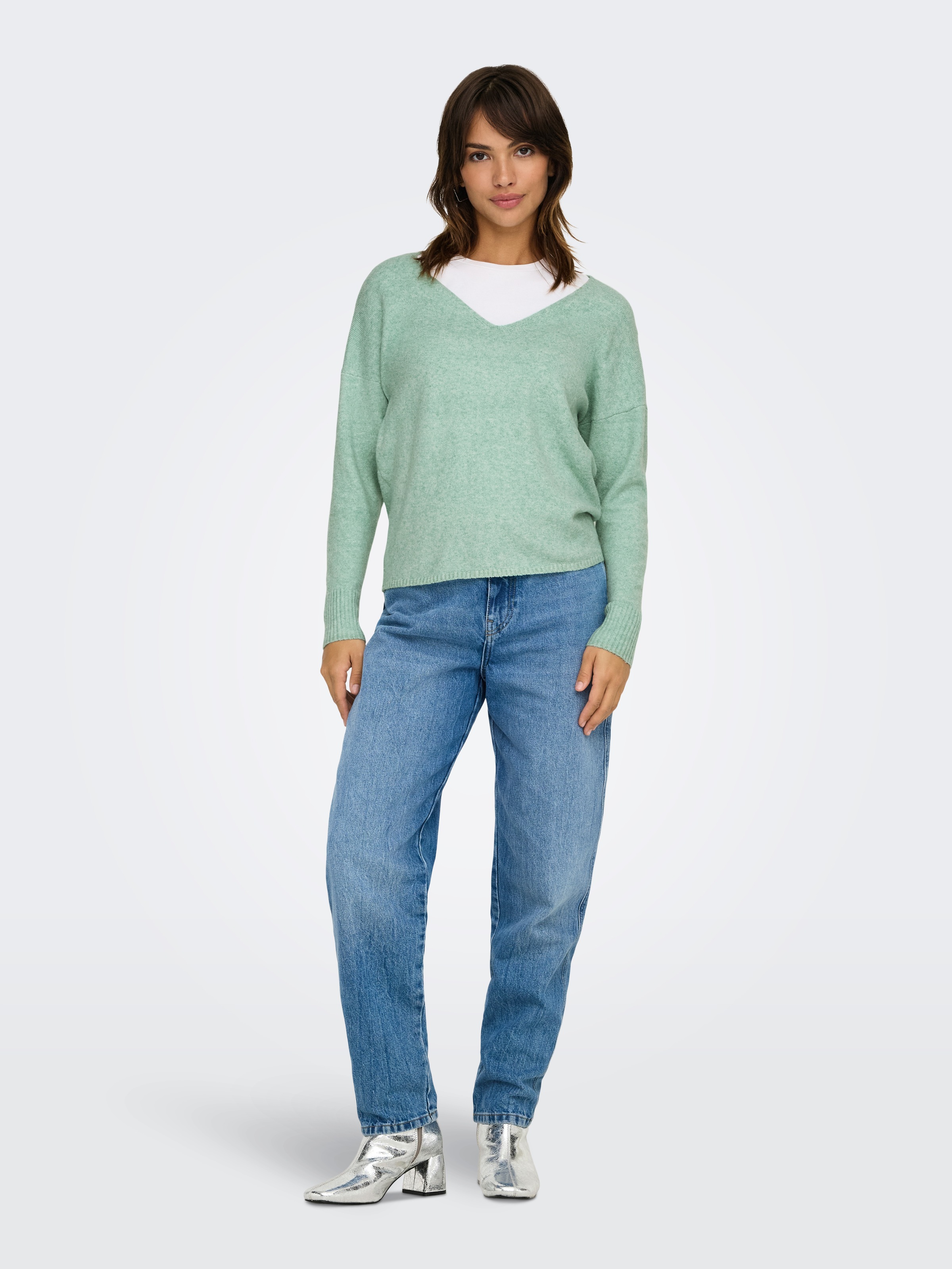 ONLY V-Ausschnitt-Pullover »ONLRICA LIFE L/S V-NECK PULLO KNT NOOS«