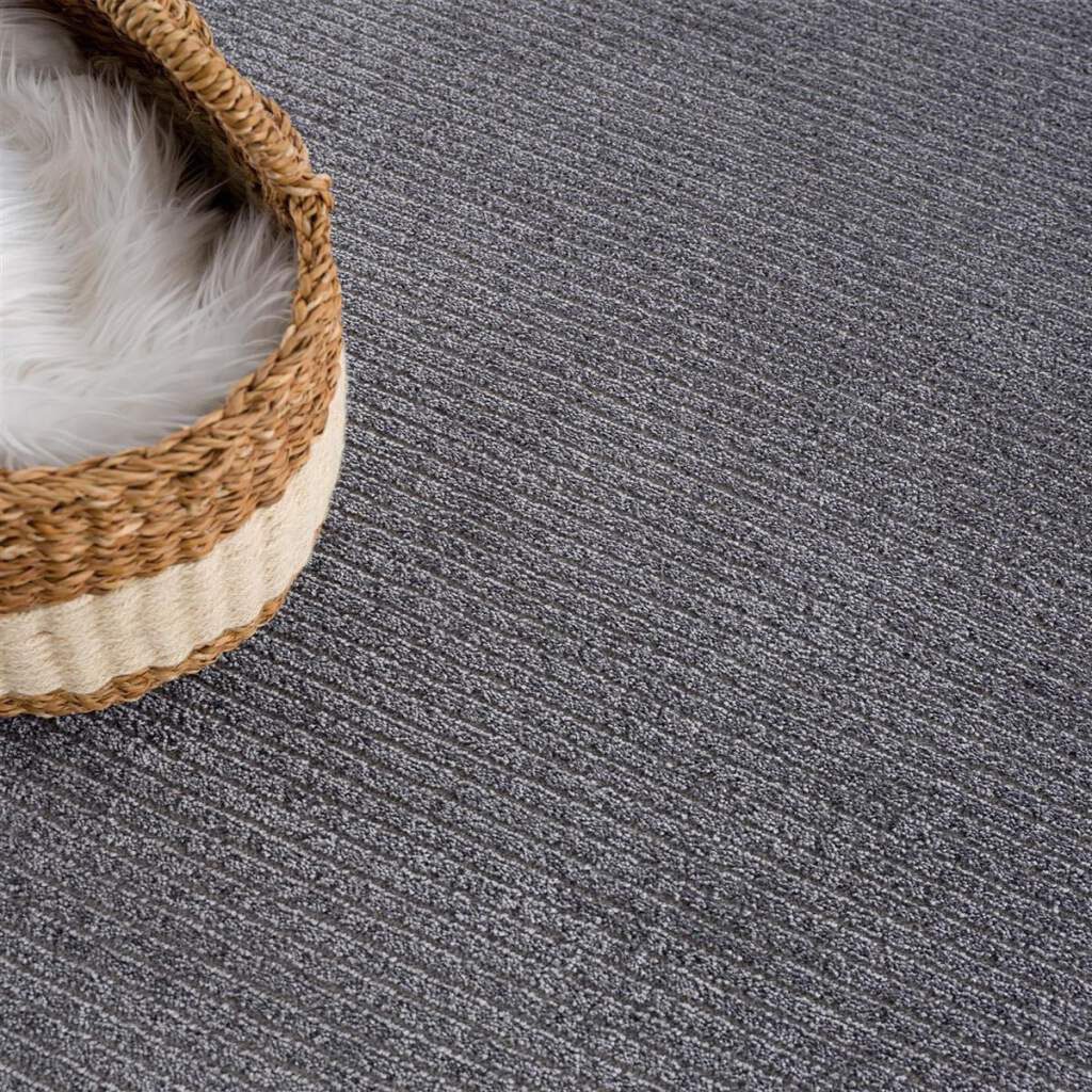 Carpet City Teppich »Friseé-Teppich FANCY900«, rund, 12 mm Höhe, Kurzflor, Einfarbig, 3D-Optik, Streifen Look
