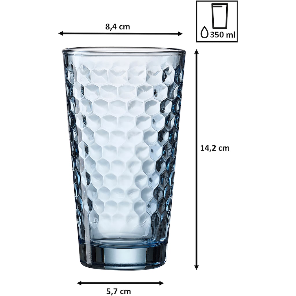 Ritzenhoff & Breker Longdrinkglas »Favo, 6-teilig«, (Set, 6 tlg.)