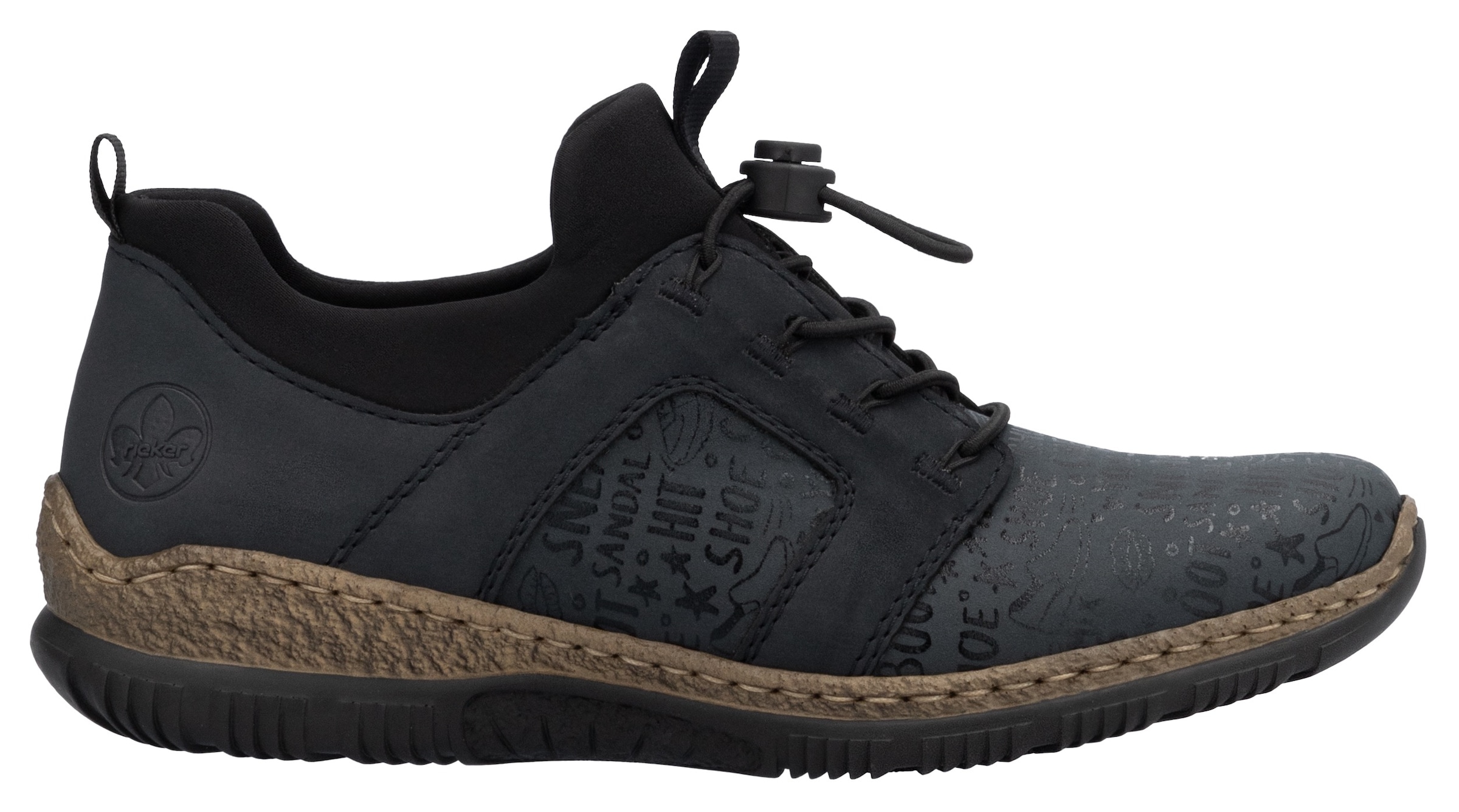 Rieker Slip-On Sneaker, Schlupfschuh, Freizeitschuh, Halbschuh mit praktischen Anziehlaschen