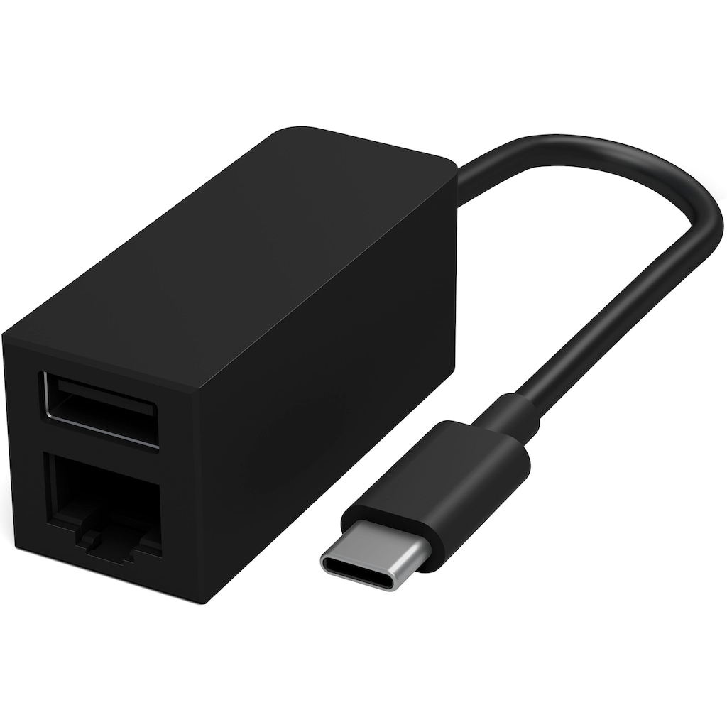 Microsoft Netzwerk-Adapter »Surface USB-C zu Ethernet + USB«, USB Typ C zu RJ-45 (Ethernet)-USB Typ A, 16 cm