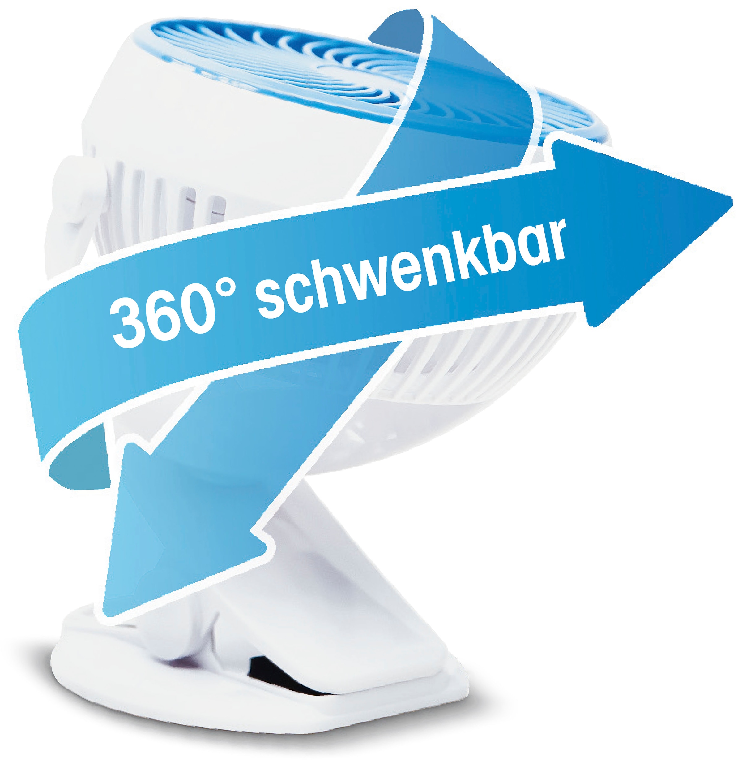 MediaShop Standventilator »Go Fan«, weiß