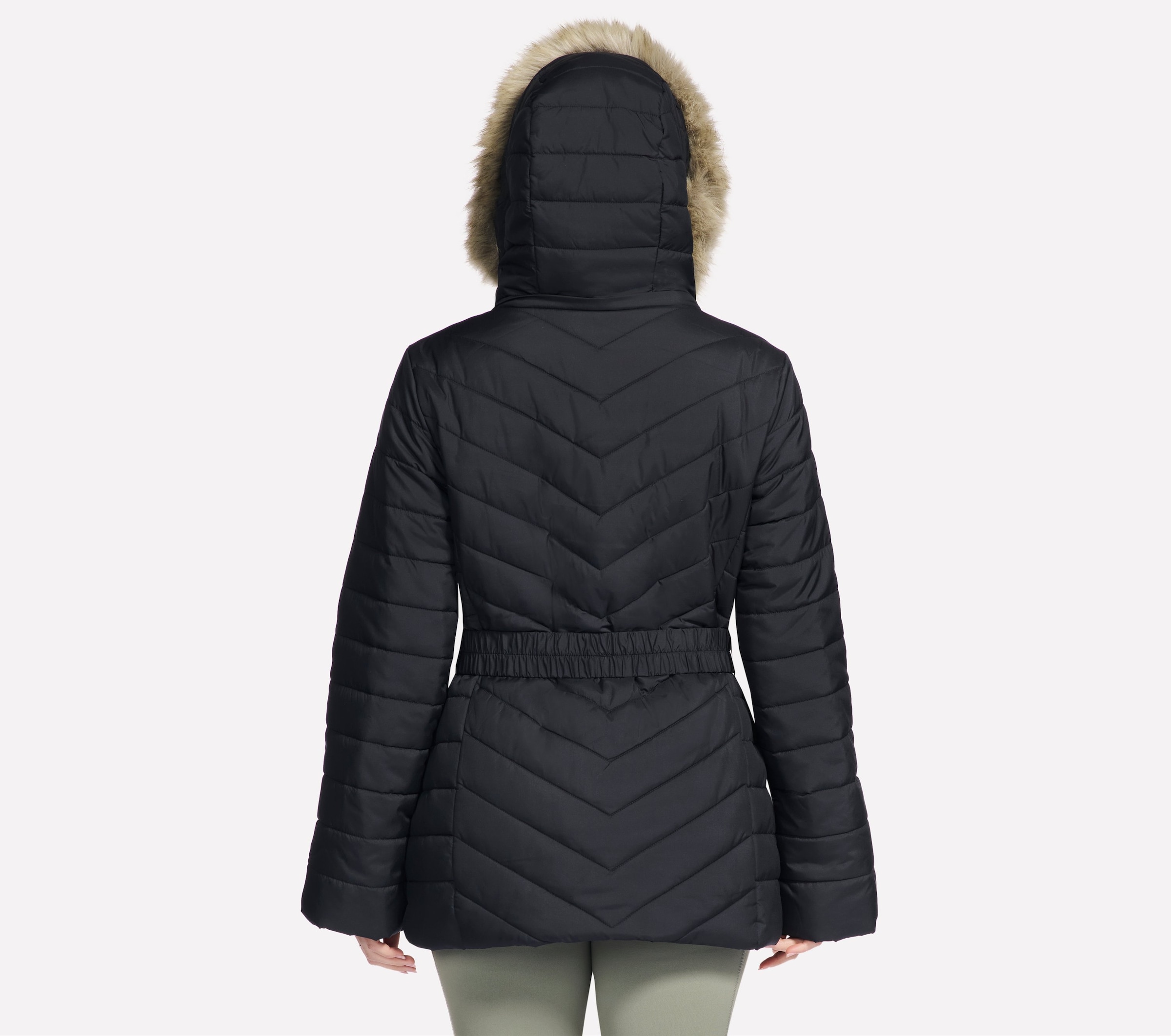 Skechers Winterjacke »ON-THE-GO BELTED PARKA« mit Kapuze mit Gürtel, aus GO SHIELD™ Cozy Fit®-Material