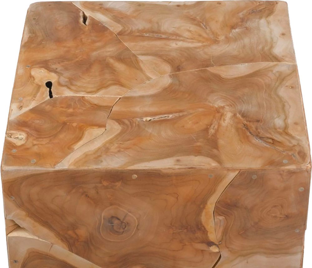 Kayoom Beistelltisch »Radix 525, hochwertiges Teakholz, Natur-Design«, (1 St.), Hochwertiges Teakholz, stabile Bauweise, detailreiche Handarbeit