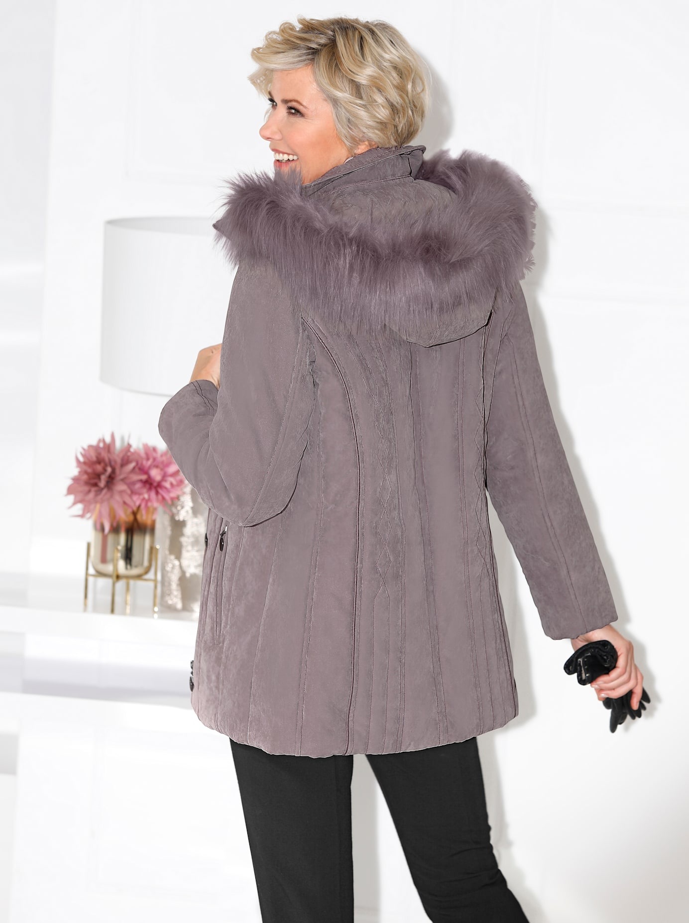 Classic Steppjacke, mit Kapuze