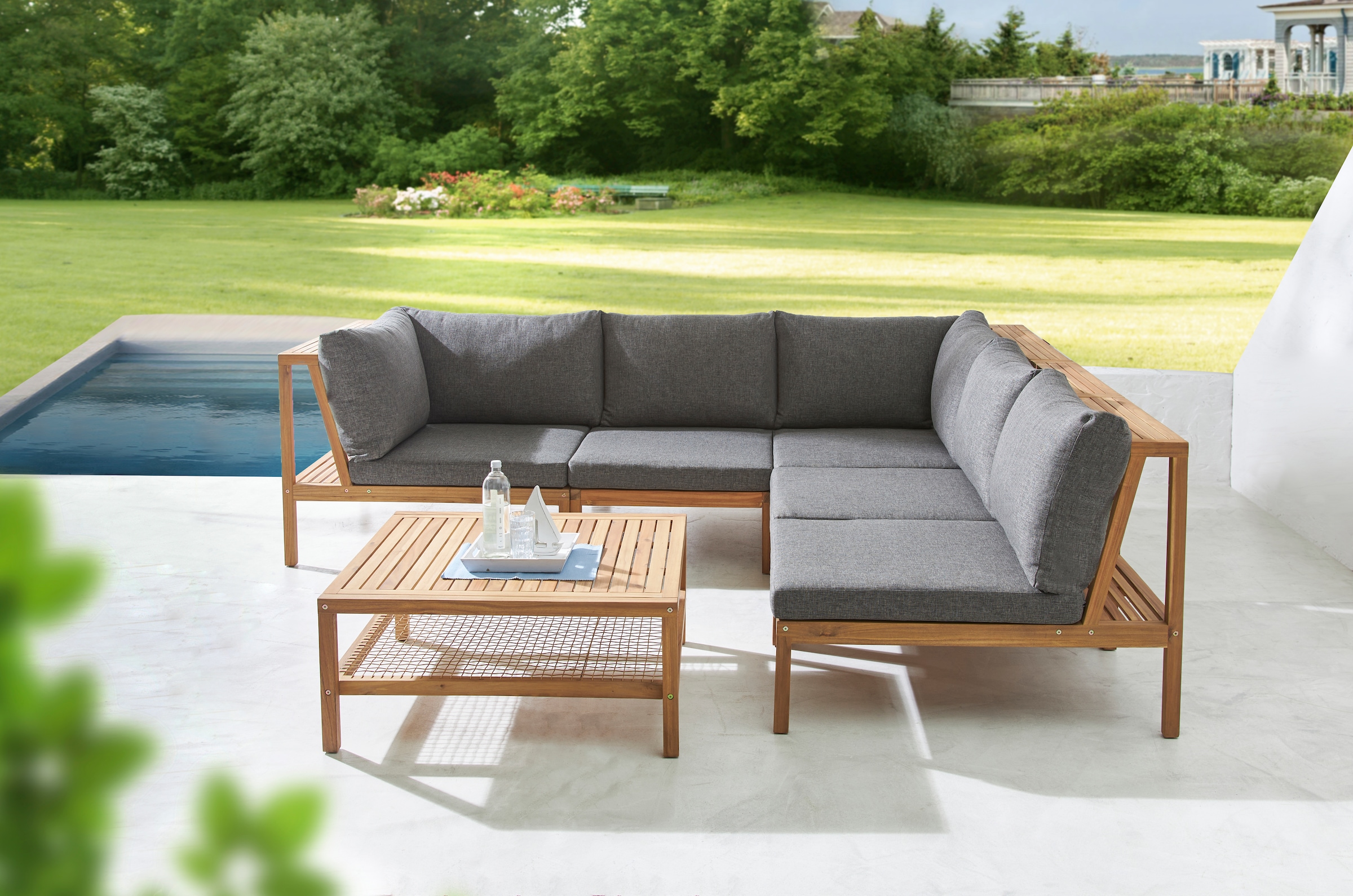 Gartenlounge-Set »Chesapeake«, (Set, 6 tlg., verschiedene Stellmöglichkeiten), Set...