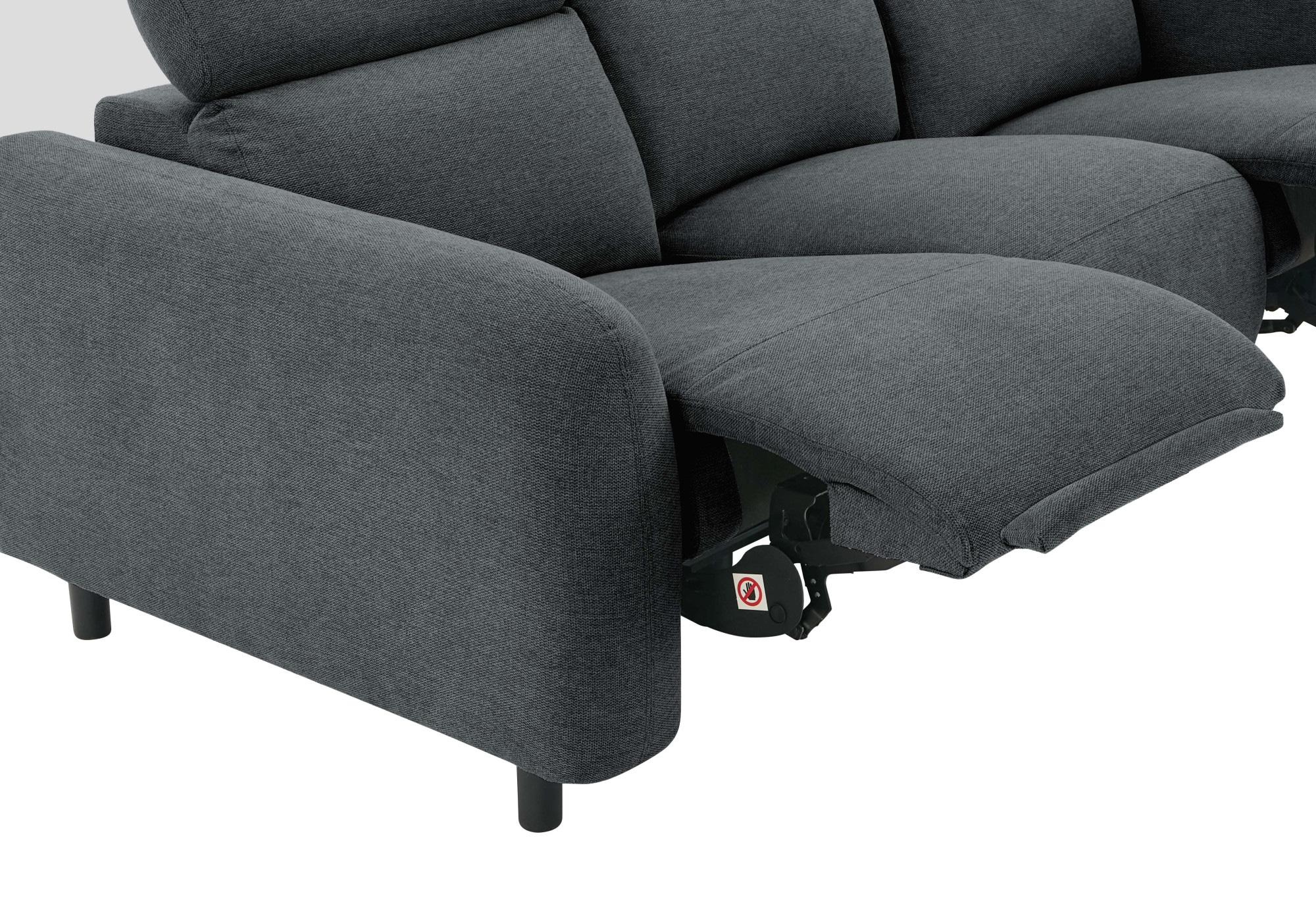 Home affaire 3-Sitzer »SKAANE Struktur-Sofa, 229 cm, manuelle-u. elektrische Relaxfunktion«, Relax-Funktion in 2 Sitzen, Kopfteilverstellung, Federkernpolsterung
