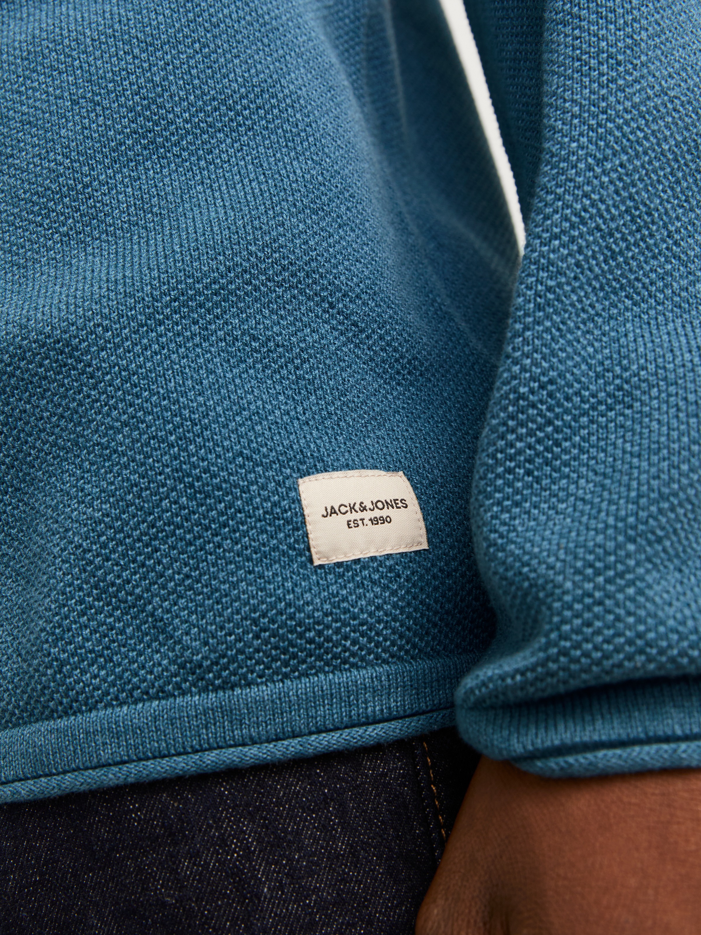 Jack & Jones Rundhalspullover »JJEHILL KNIT CREW NECK NOOS«, mit Strukturstrick