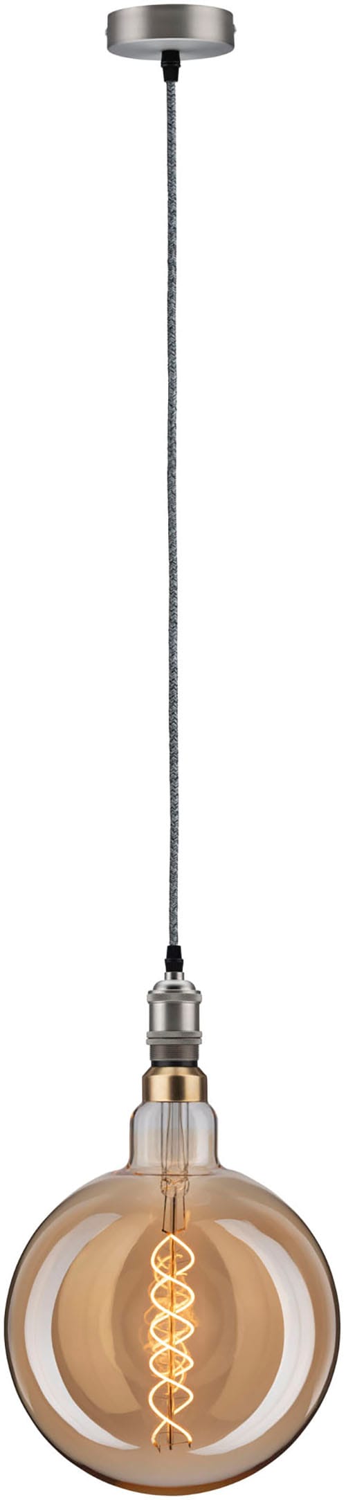 Paulmann Pendelleuchte »Neordic Eldar max. 1x60W Nickel gebürstet 230V Metall«, 1 flammig, Leuchtmittel E27 | ohne Leuchtmittel, E27