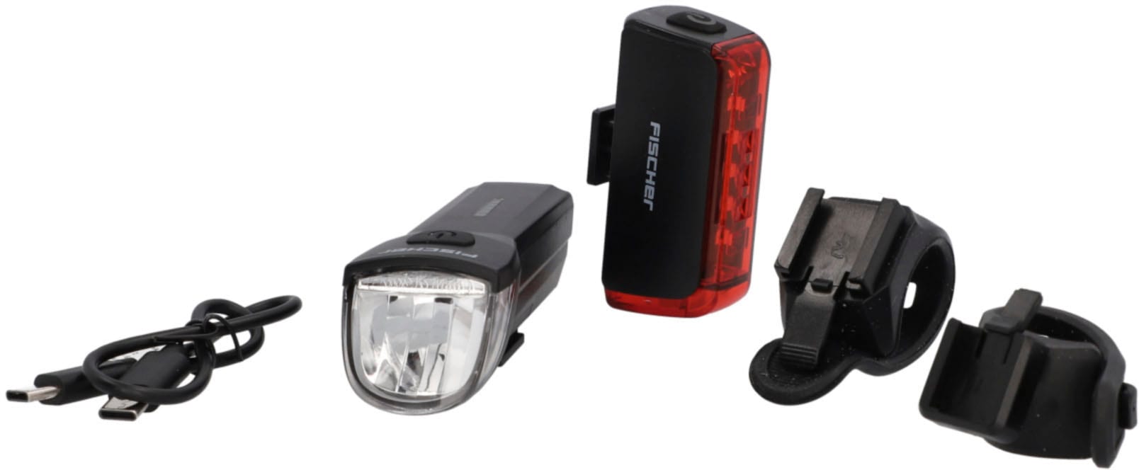 FISCHER Fahrrad Fahrradbeleuchtung »Akku Bel.-Set TWIN-30/15 2.0«