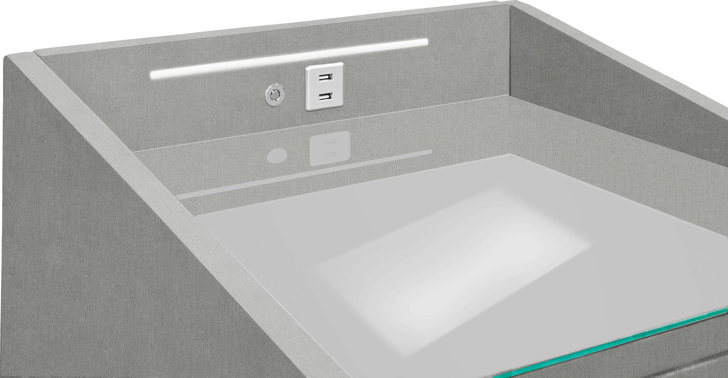 ED EXCITING DESIGN »Moon« mit LED-Beleuchtung und USB-Anschluss & USB-C-Anschluss