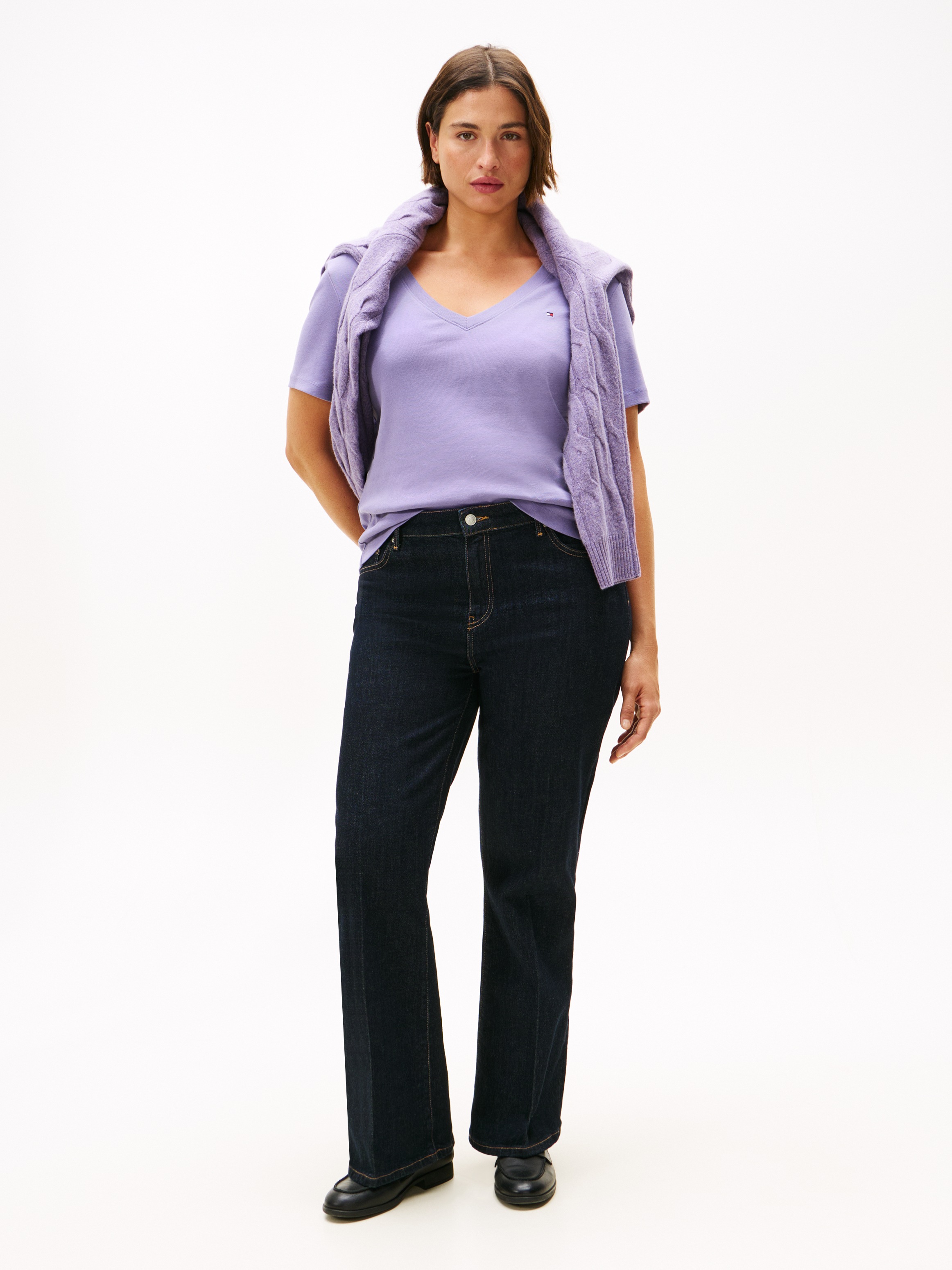 Tommy Hilfiger Curve V-Shirt »CRV SLIM CODY V-NK SS«, in Großen Größen