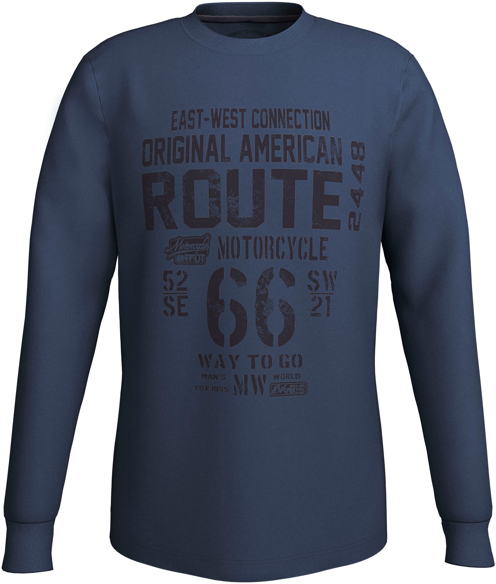 Man's World Rundhalsshirt »Neue Kollektion!«, mit Bündchen