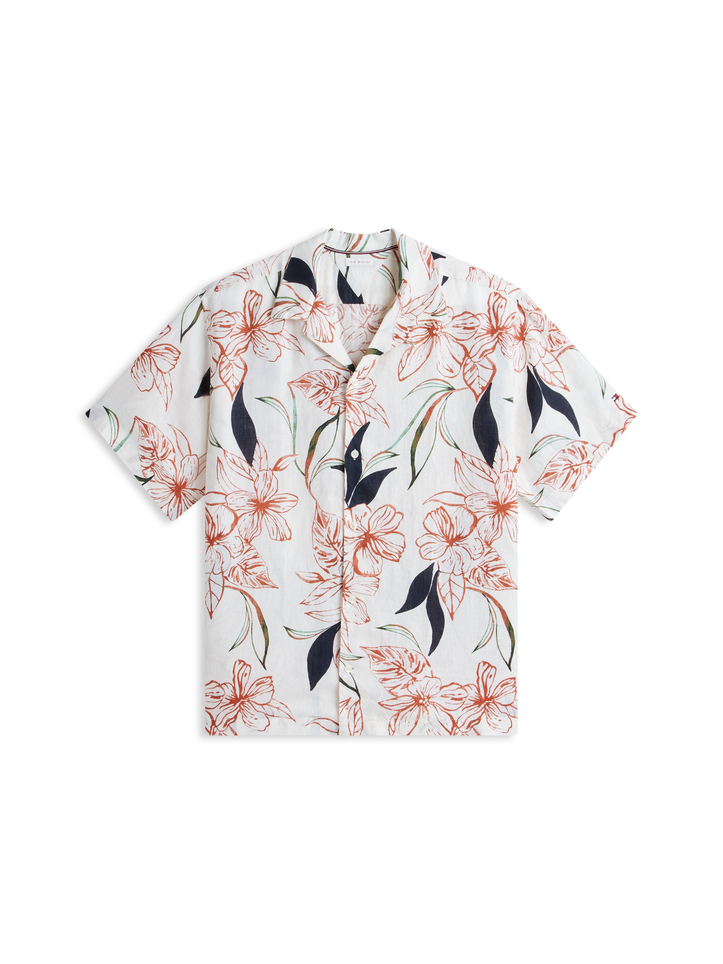 Tommy Hilfiger Big & Tall Kurzarmhemd »BT-LINEN RESORT PRINT REGULAR FIT« mit Tropen-Print, Große Größen