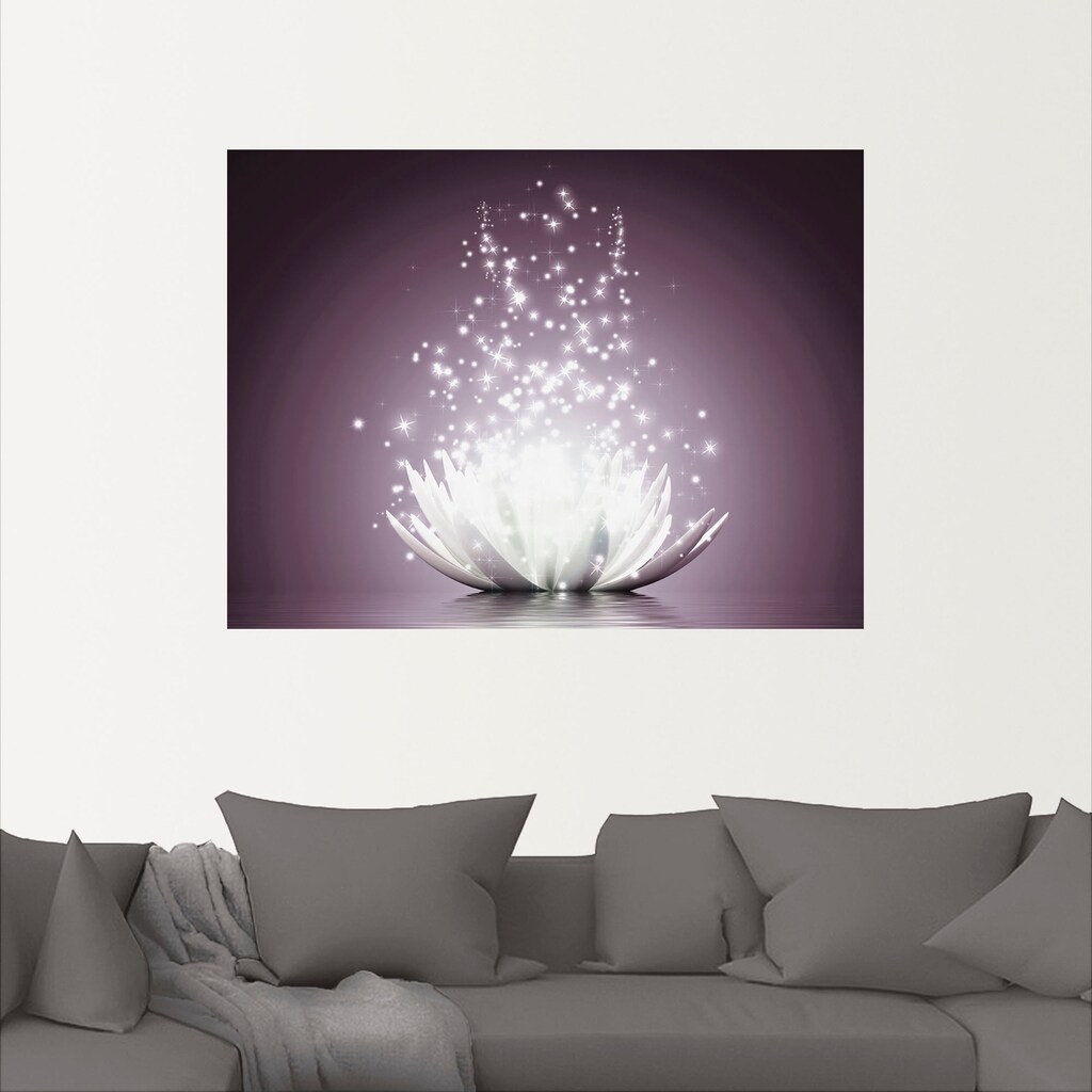 Artland Wandbild »Magie der Lotus-Blume«, Blumen, (1 St.)