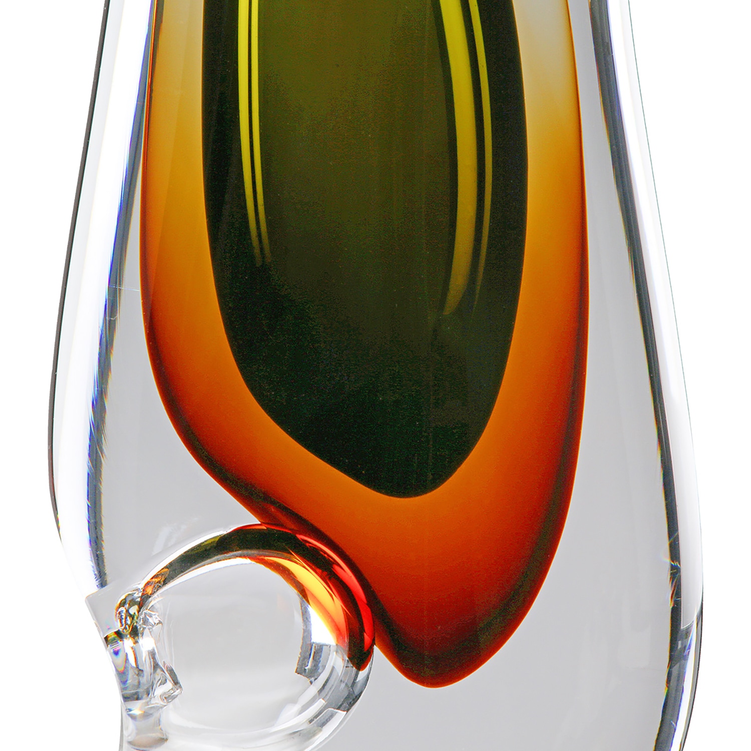 Casablanca by Gilde Tischvase »Vase "Finesse" braun, grün, klar H.30 cm«, (1 St.)