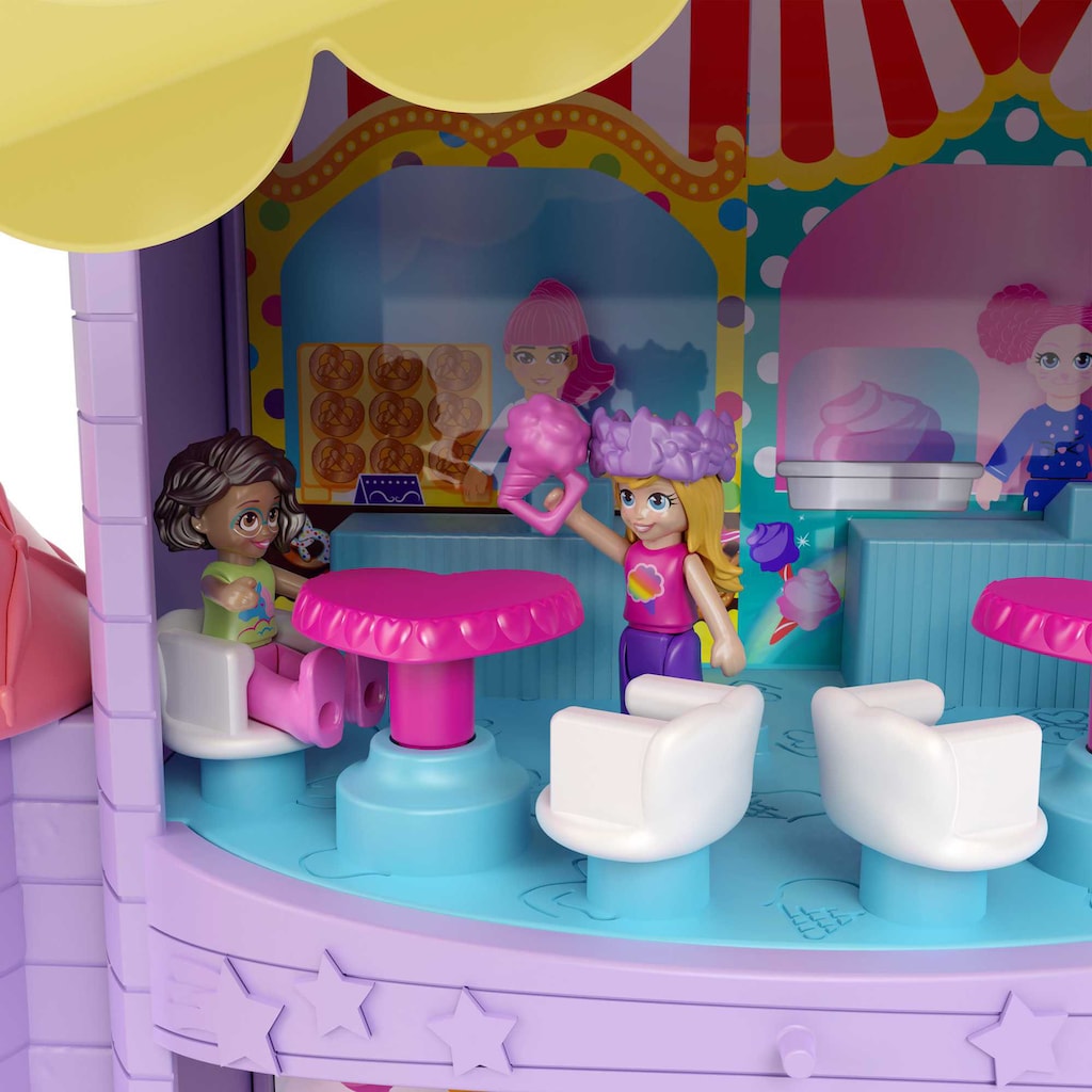 Polly Pocket Spielwelt »Pollyville Regenbogen-Einhornspaß Freizeitpark«