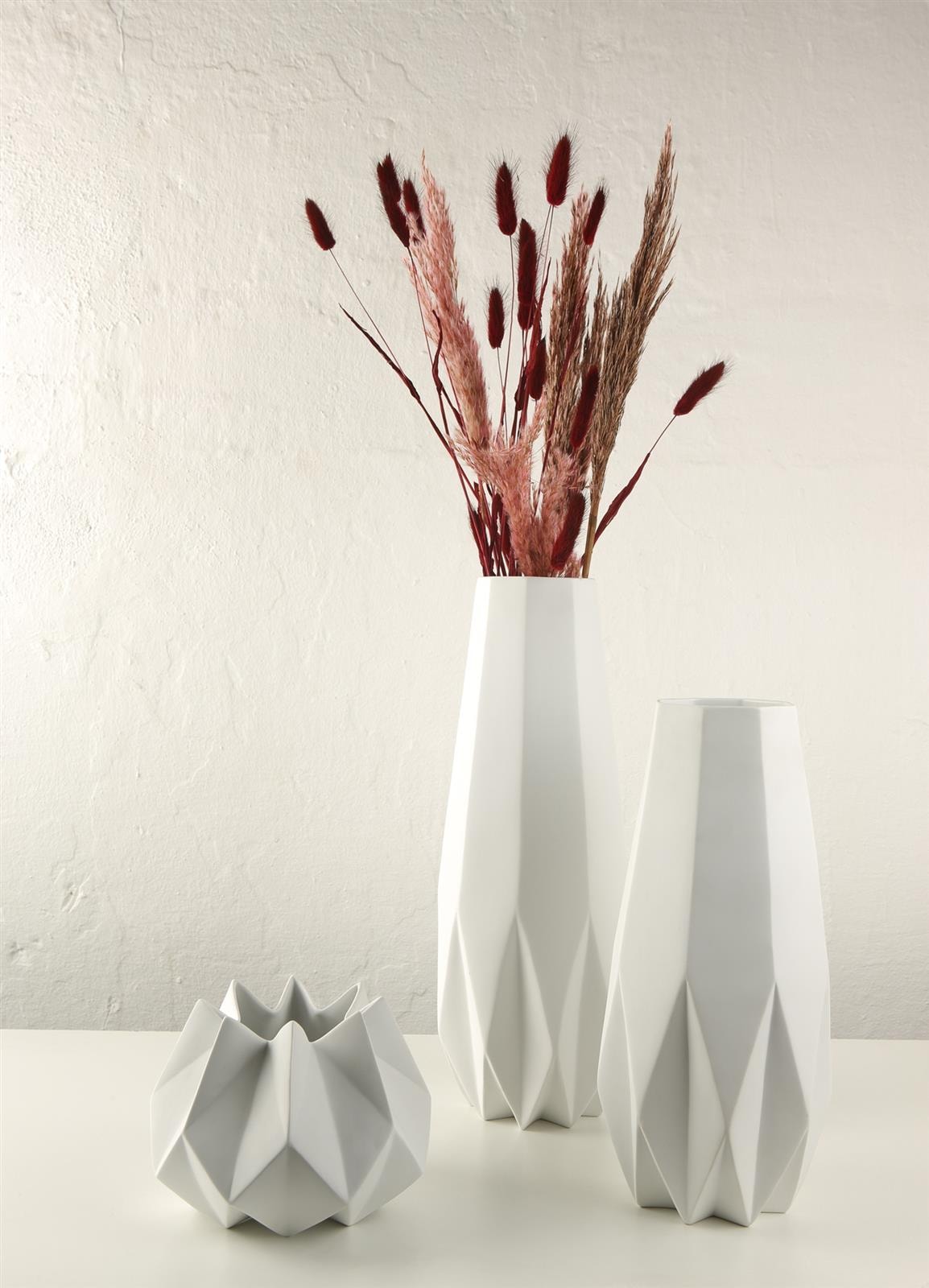 Goebel Dekovase »Vase Polygono Star 33,5 cm weiß« Abwischbar