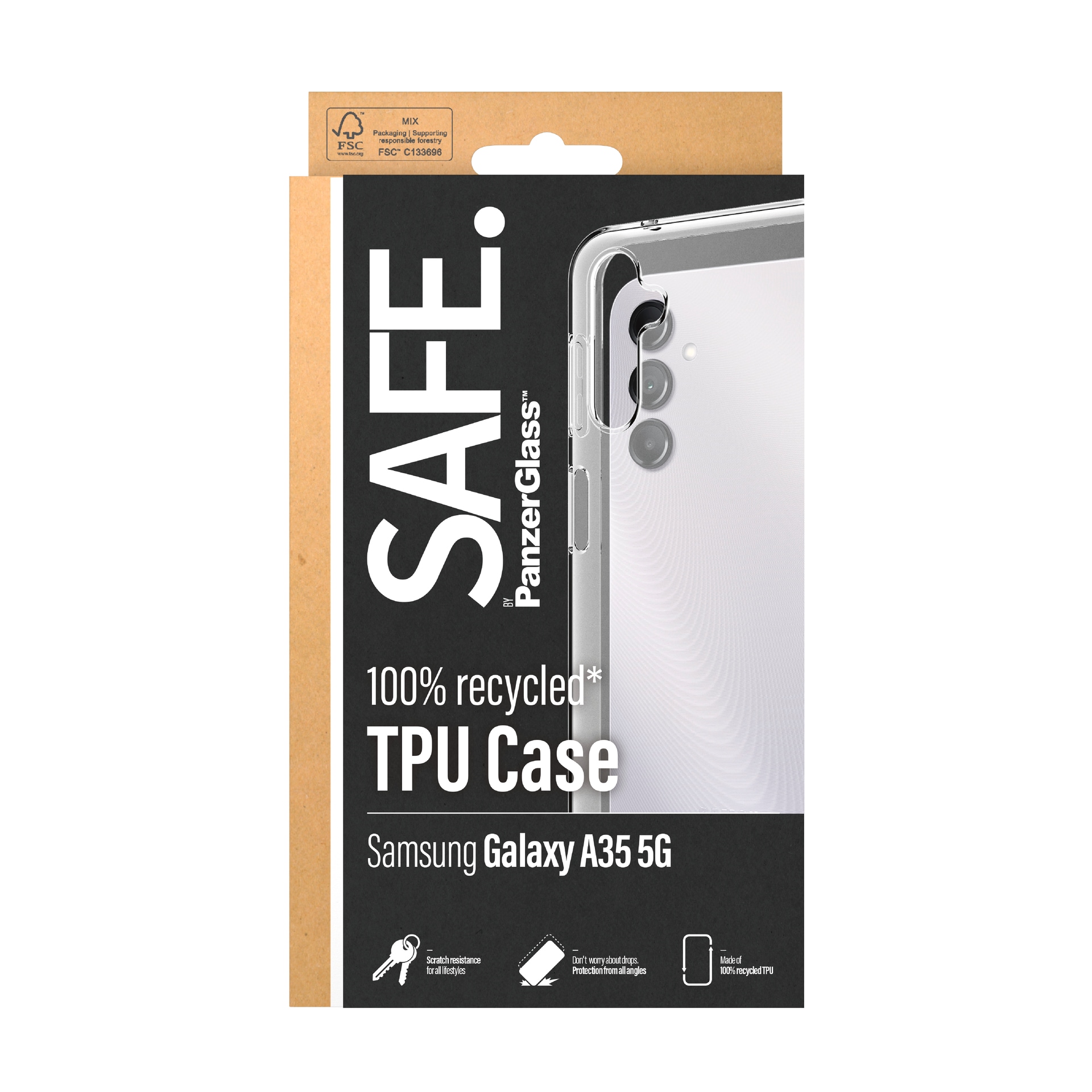 SAFE by PanzerGlass Handyhülle »Case für Samsung Galaxy A35 5G« Handycover Backcover Schutzhülle Handyschutzhülle stoßfest kratzfest