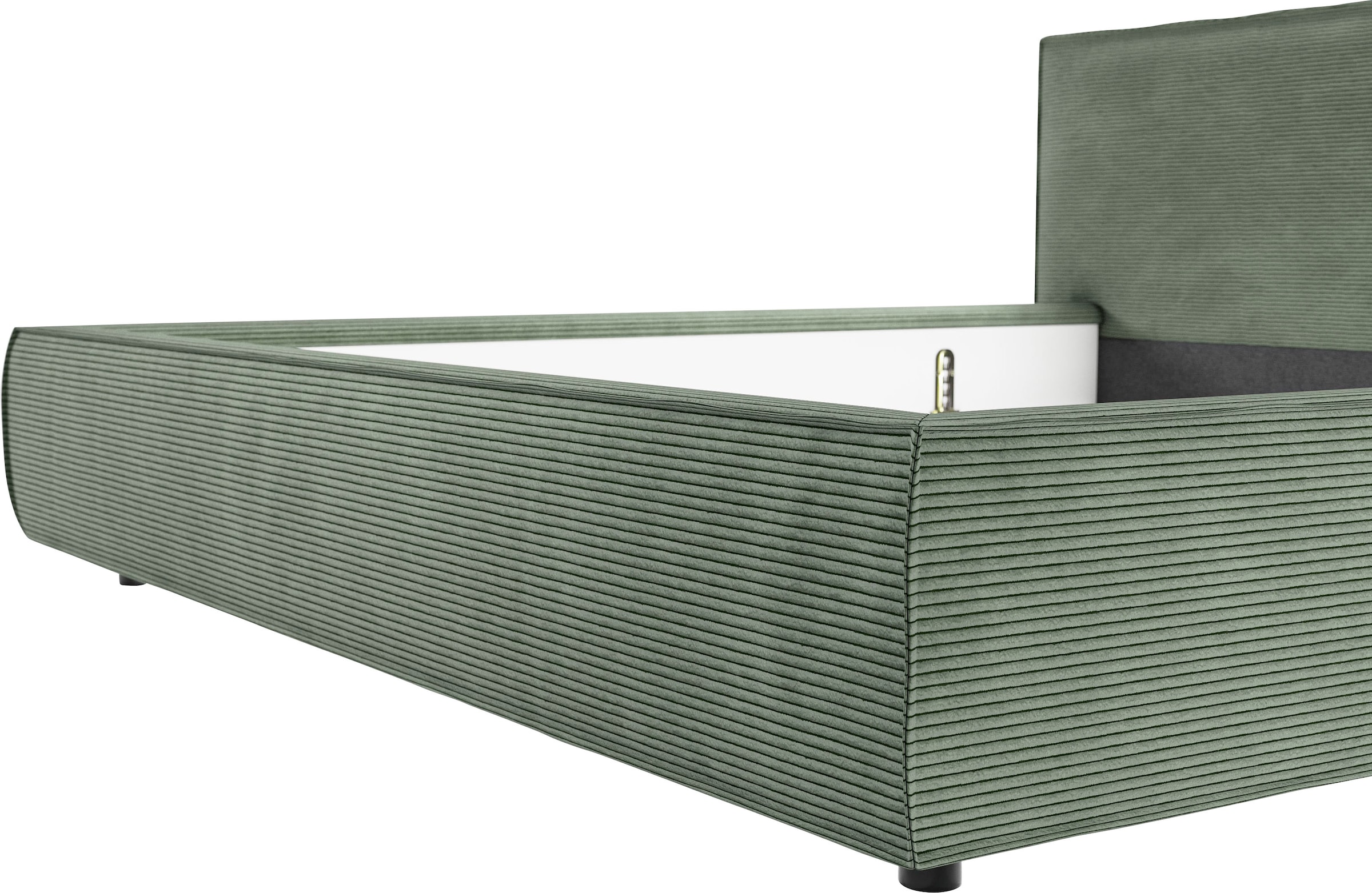 Home affaire Polsterbett »Adrina mit Biesenoptik, Feincord und Luxus-Microfaser« bis 280kg, auch in Überlänge 220 cm, 4 Breiten bis 200cm
