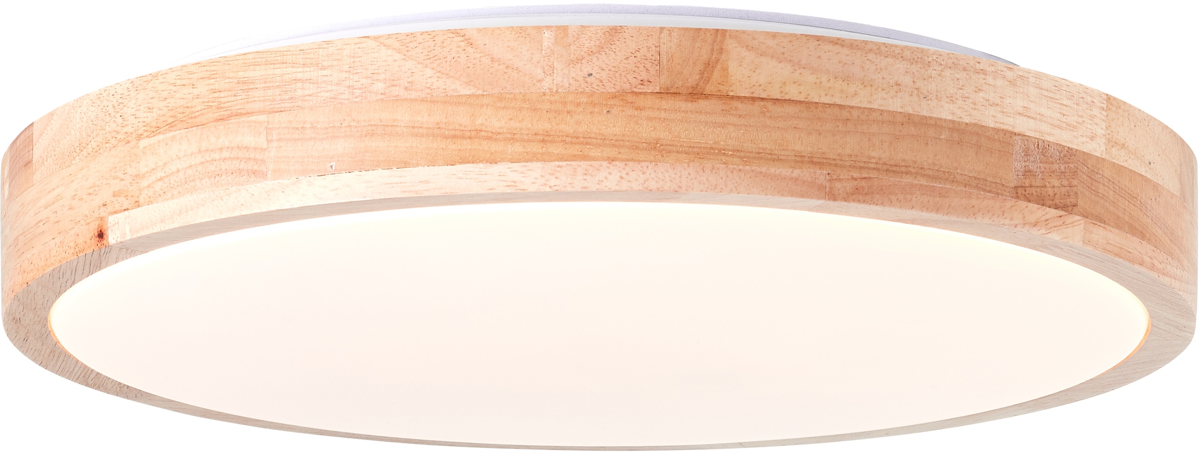Brilliant LED Deckenleuchte »Slimline« LED-Modul 1 Stk. Ø 34 cm, CCT, 1300 lm, Metall/Holz/Kunststoff, holz hell/weiß