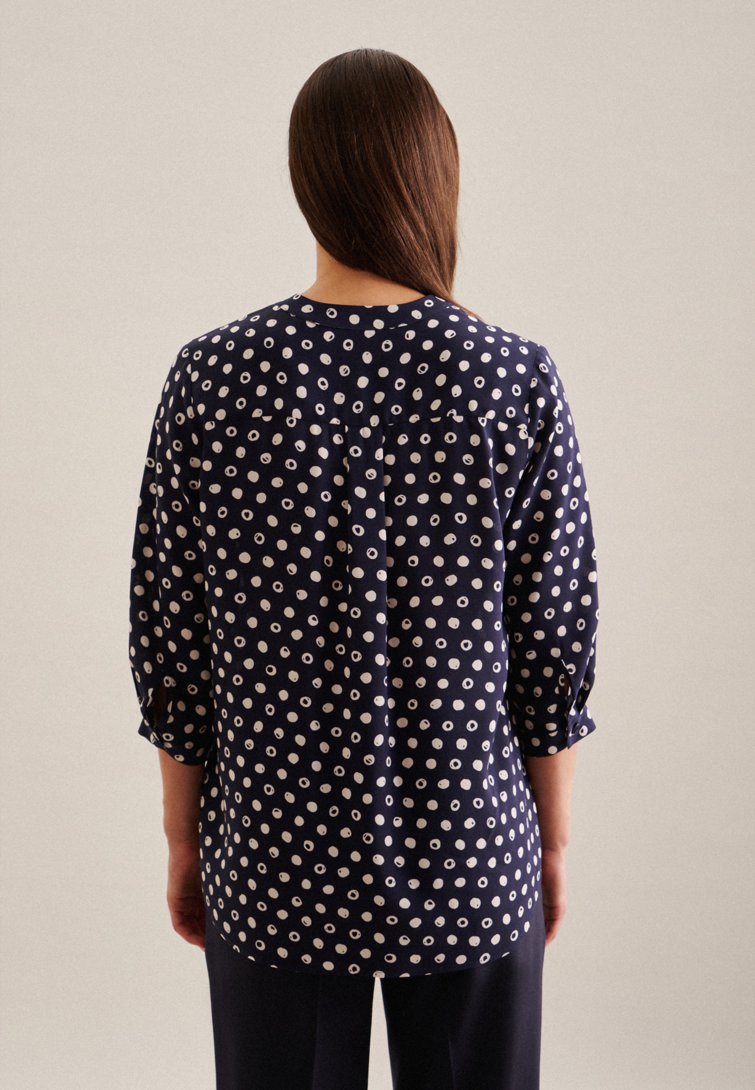 seidensticker Klassische Bluse »Schwarze Rose«, 3/4-Arm Kragen Punkte