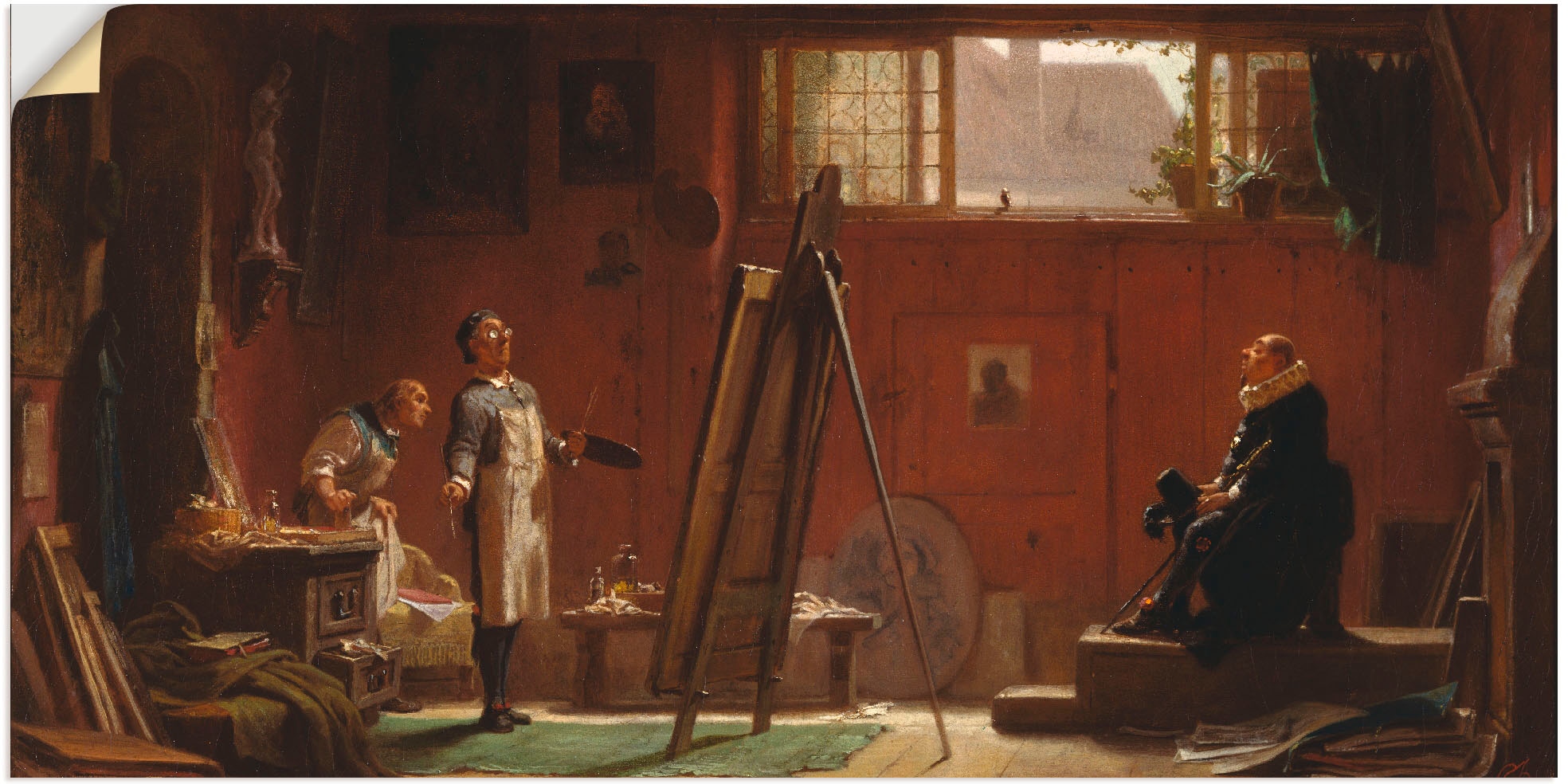 Artland Wandbild »Der Portraitmaler. Um 1858«, Berufe, (1 St.), als Leinwandbild, Wandaufkleber oder Poster in versch. Größen