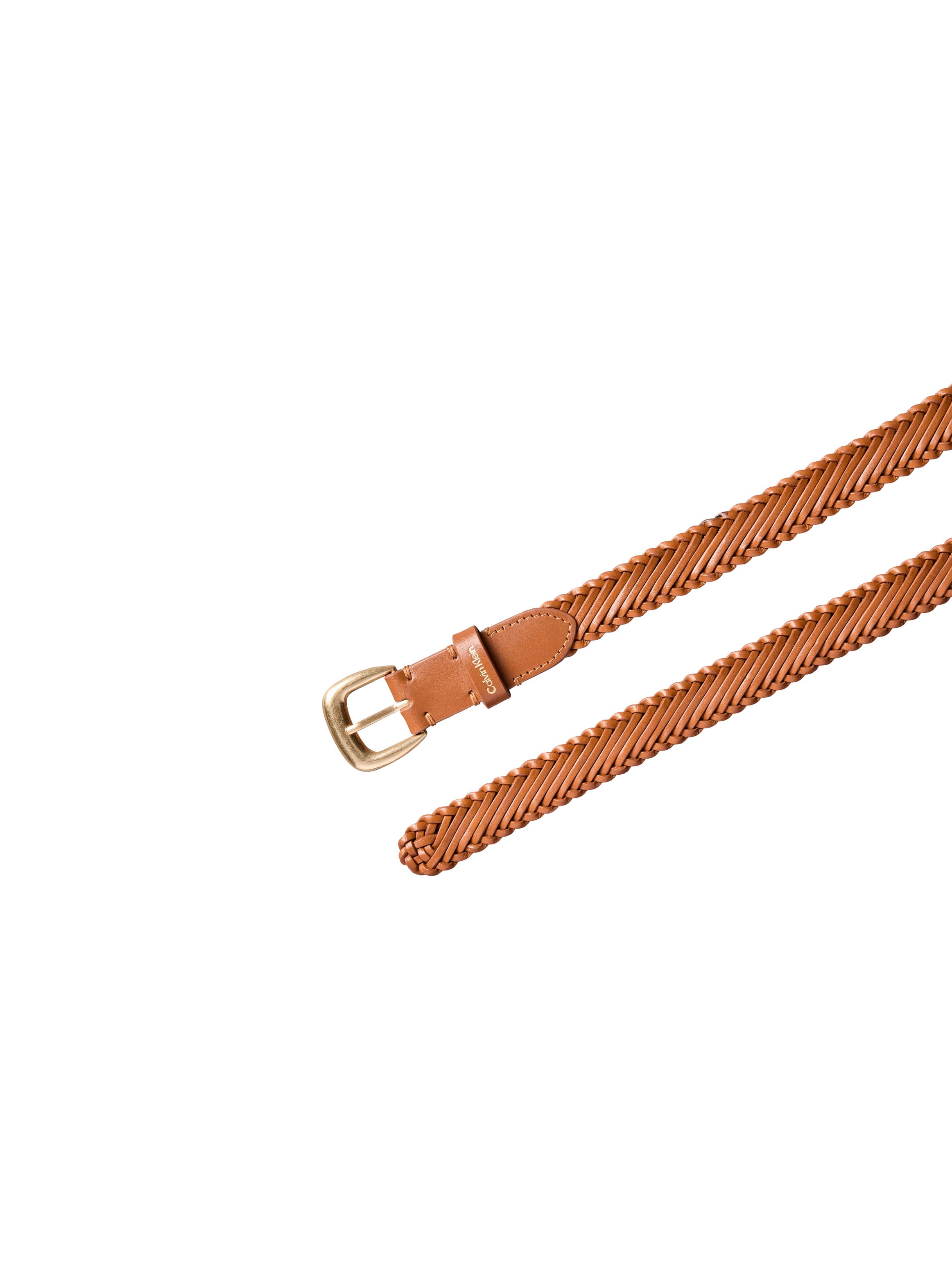 Calvin Klein Ledergürtel »BRAIDED LOGO BUCKLE 25MM« Größenverstellbar mit Metallschließe