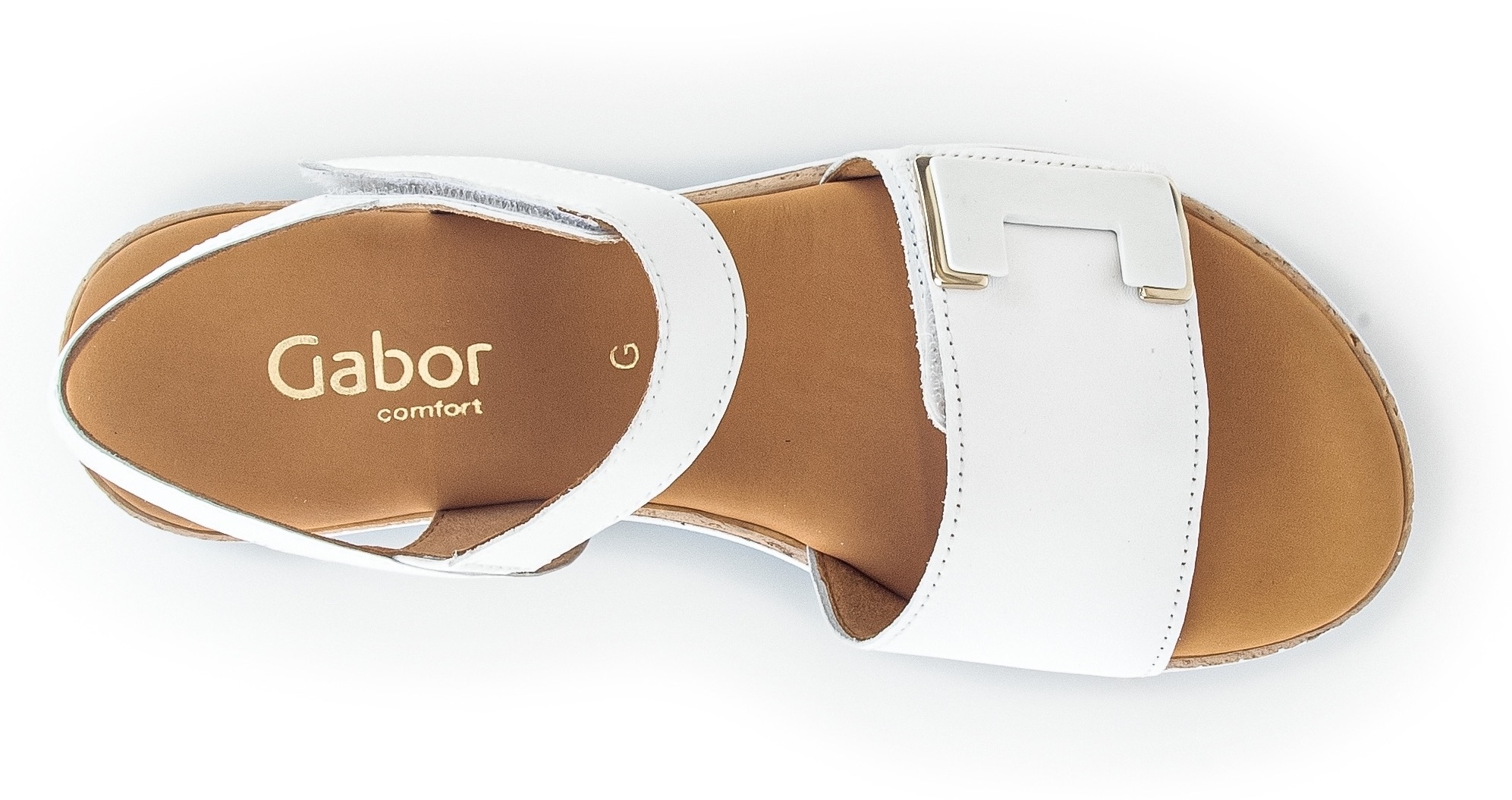 Gabor Sandalette »GENUA«, Keilabsatz, Sommerschuh, Sandale mit Klettverschlüssen, Weite G