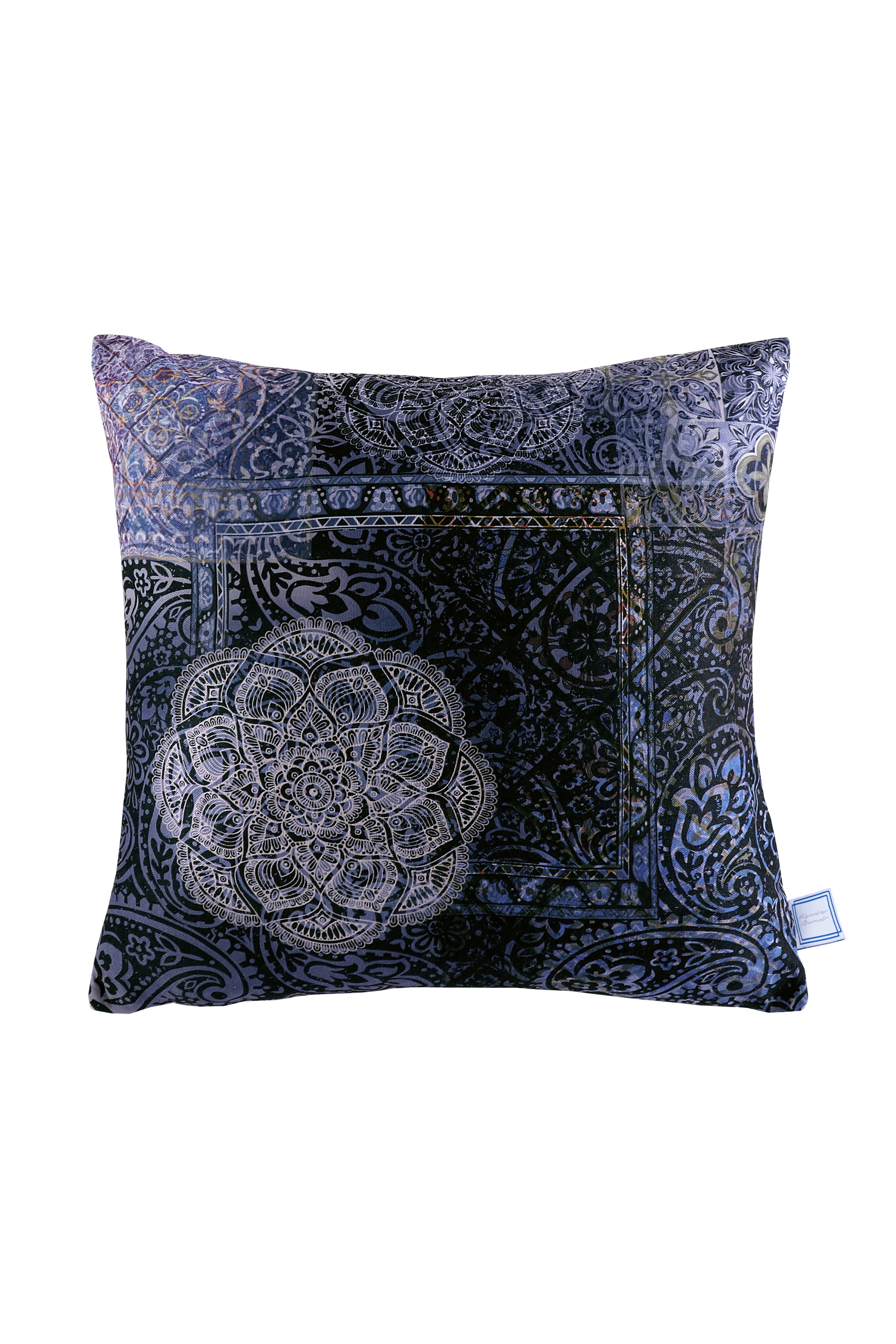 Kenda Sand Fellkissen "Dekokissen Medley 125 Multi / Blau 45cm x 45cm" modern, vielseitig kombinierbar,mit praktischem Reißverschluss