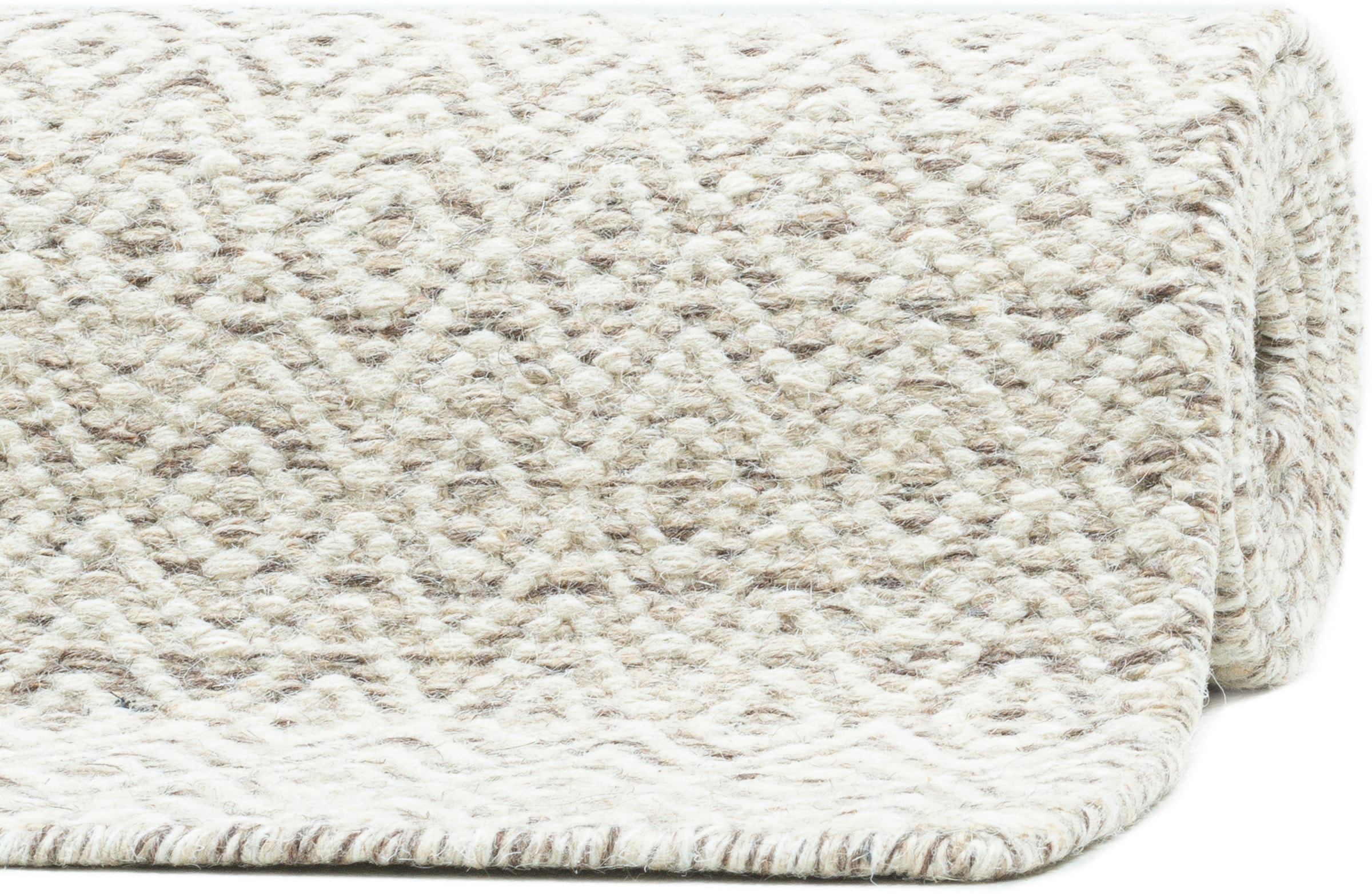 Home affaire Wollteppich »Daoulas«, rechteckig, Handweb Teppich, reine Wolle, modernes Rauten Muster, Scandi Design
