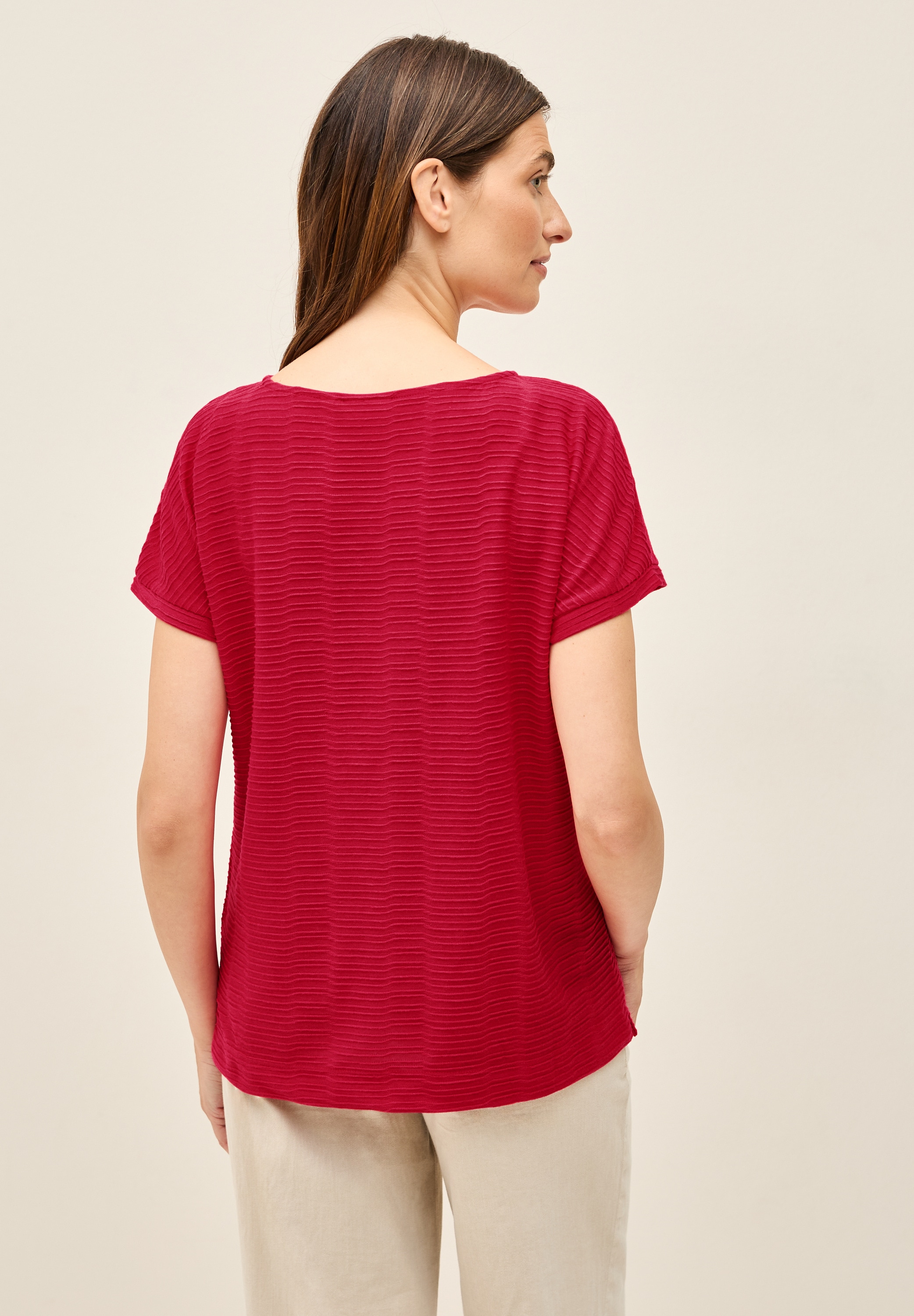 Cecil T-Shirt, mit Streifen-Struktur
