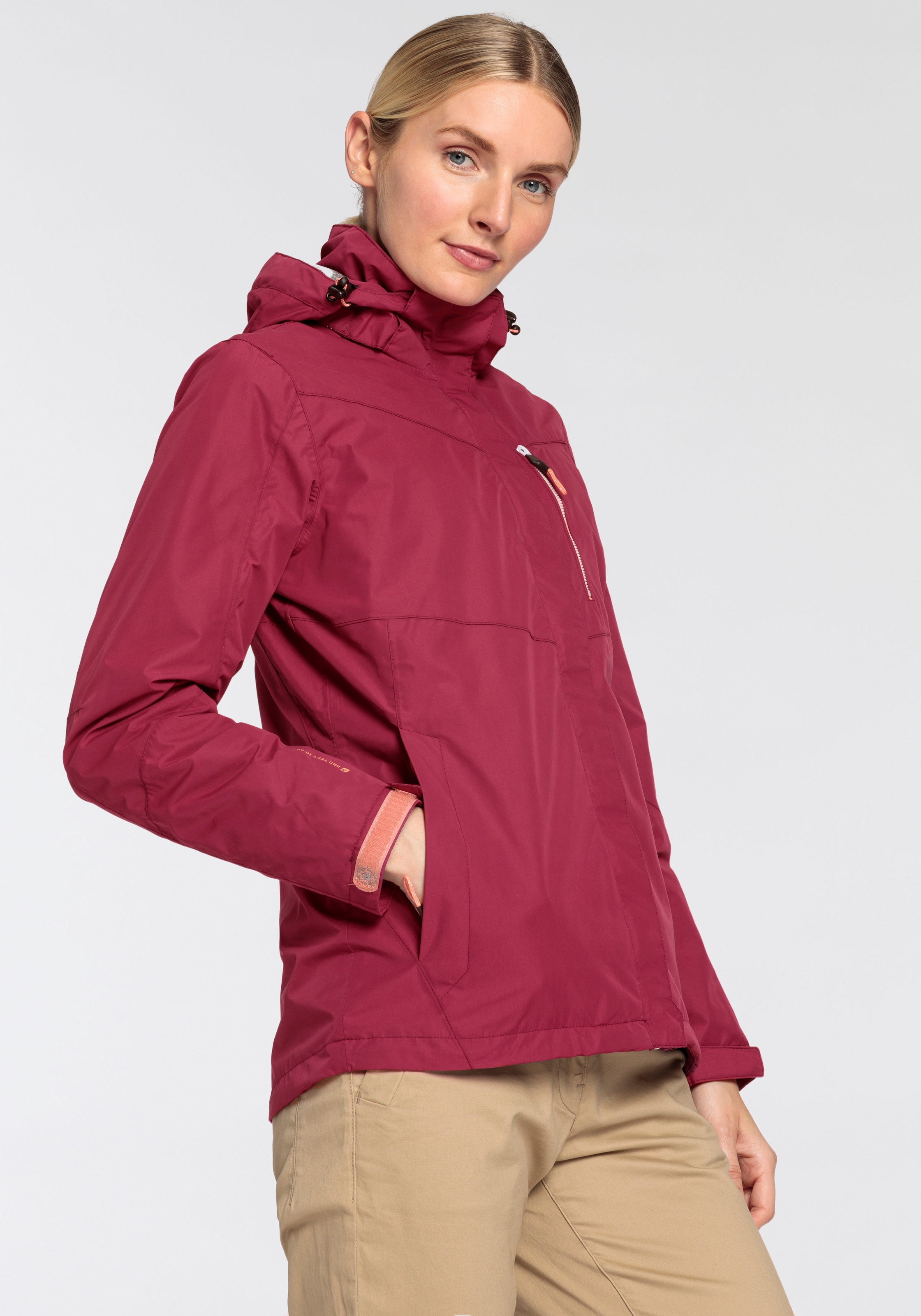 Killtec Regenjacke, mit Kapuze, Wasser- & winddicht & leicht & abzippbarer Kapuze