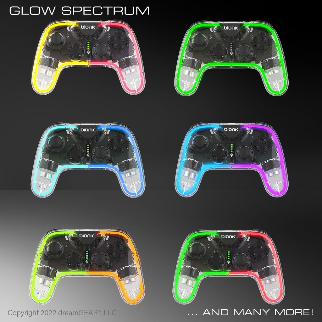 Bionik Nintendo-Controller »Neoglow RGB/LED Switch Wireless Controller«, mit Beleuchtung