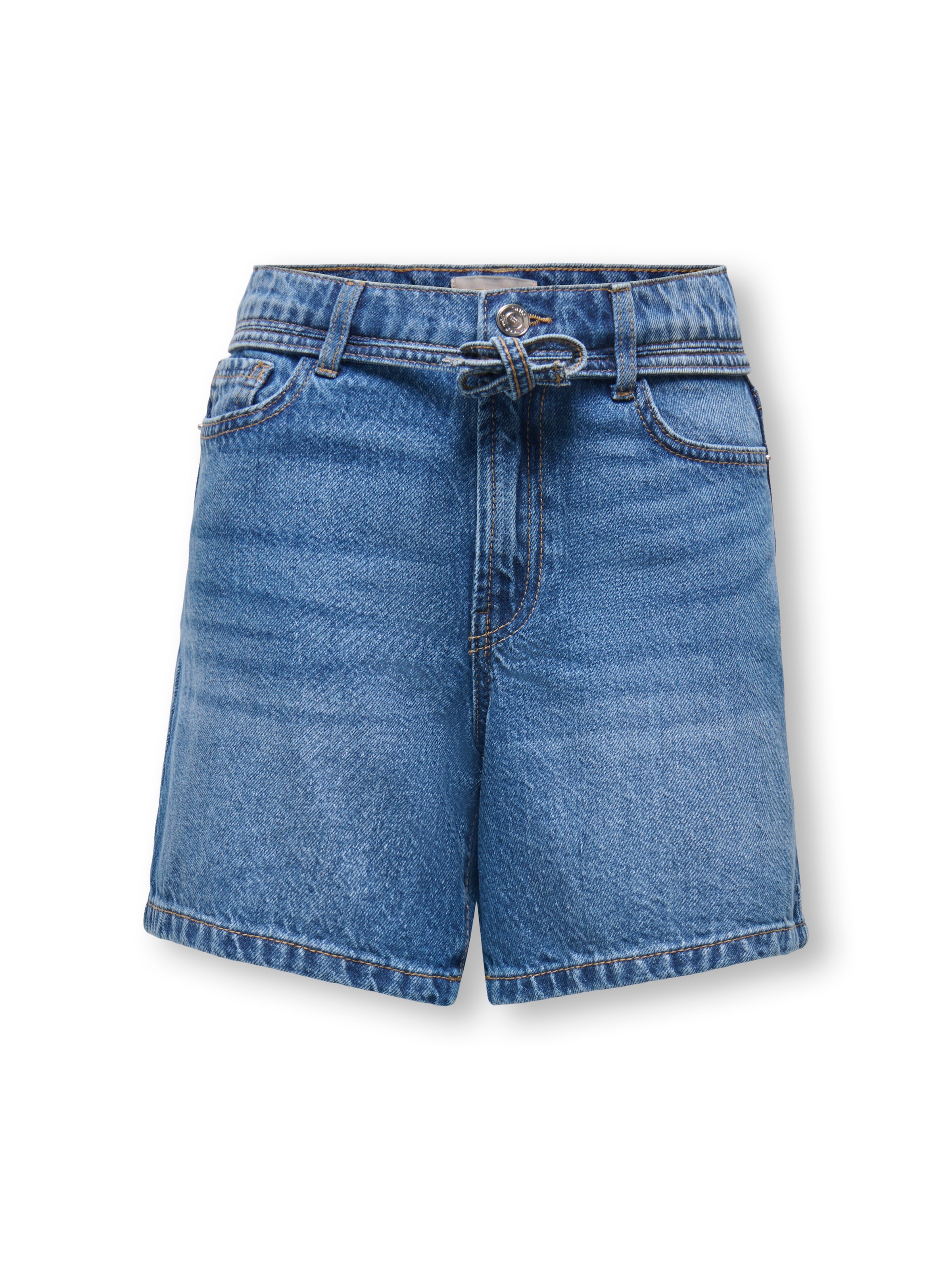 KIDS ONLY Jeansshorts »KOGGIANNA HW BELT SHORTS PIMBOX DNM NOOS« mit schmalem, dekorativen Bindeband in der Taille