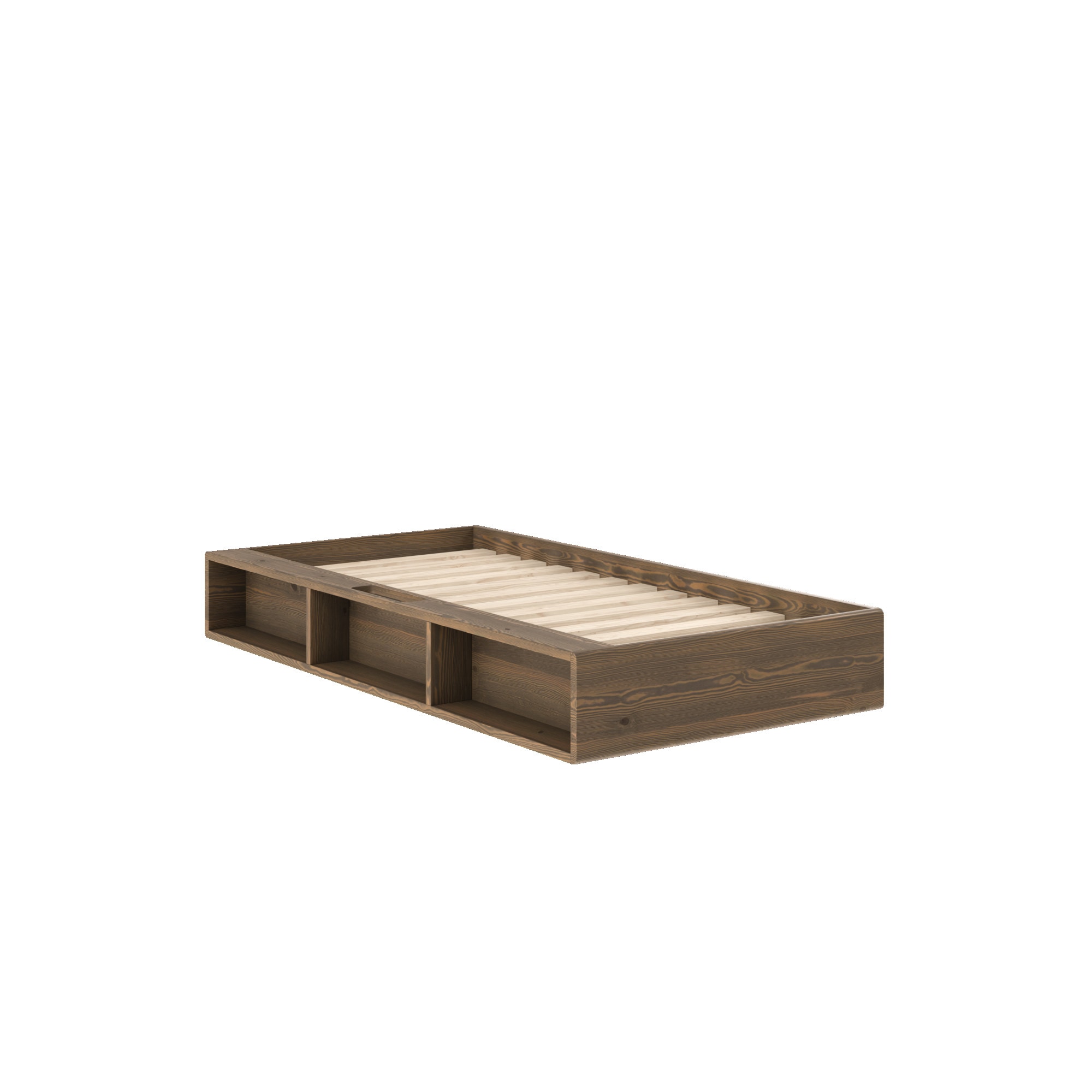 Karup Design Stauraumbett »Ziggy Bed, Stauraumbett, FSC®-zertifiziertes Massivholz made in Europe« Erhältlich für Matratzen Breite 90, 120, 140, 160 oder 180 cm,  mit 3 Ablagen, inklusive Lattenrost, ohne Matratze, mehrere Farben